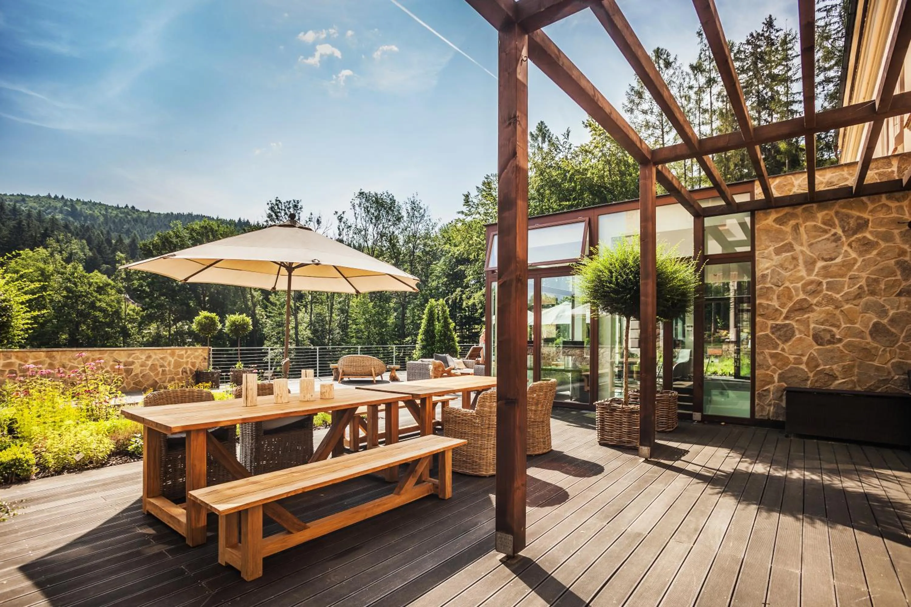 Balcony/Terrace in Wellness & spa hotel Augustiniánský dům