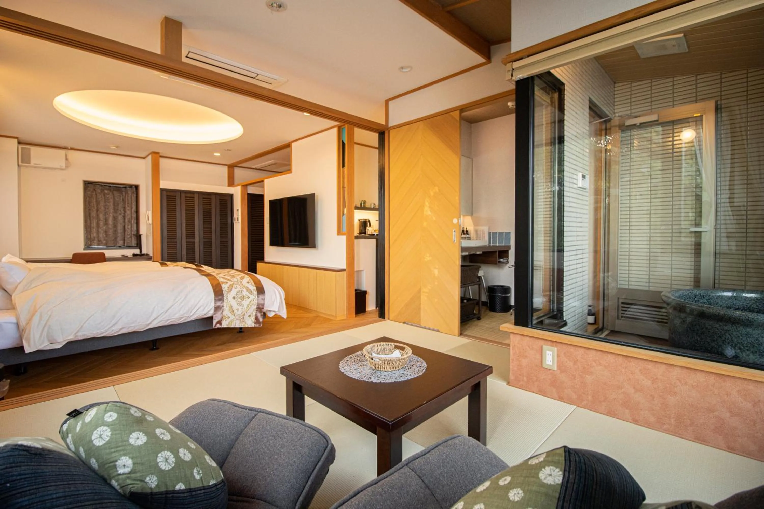 Bed in La se ri Resort and Stay