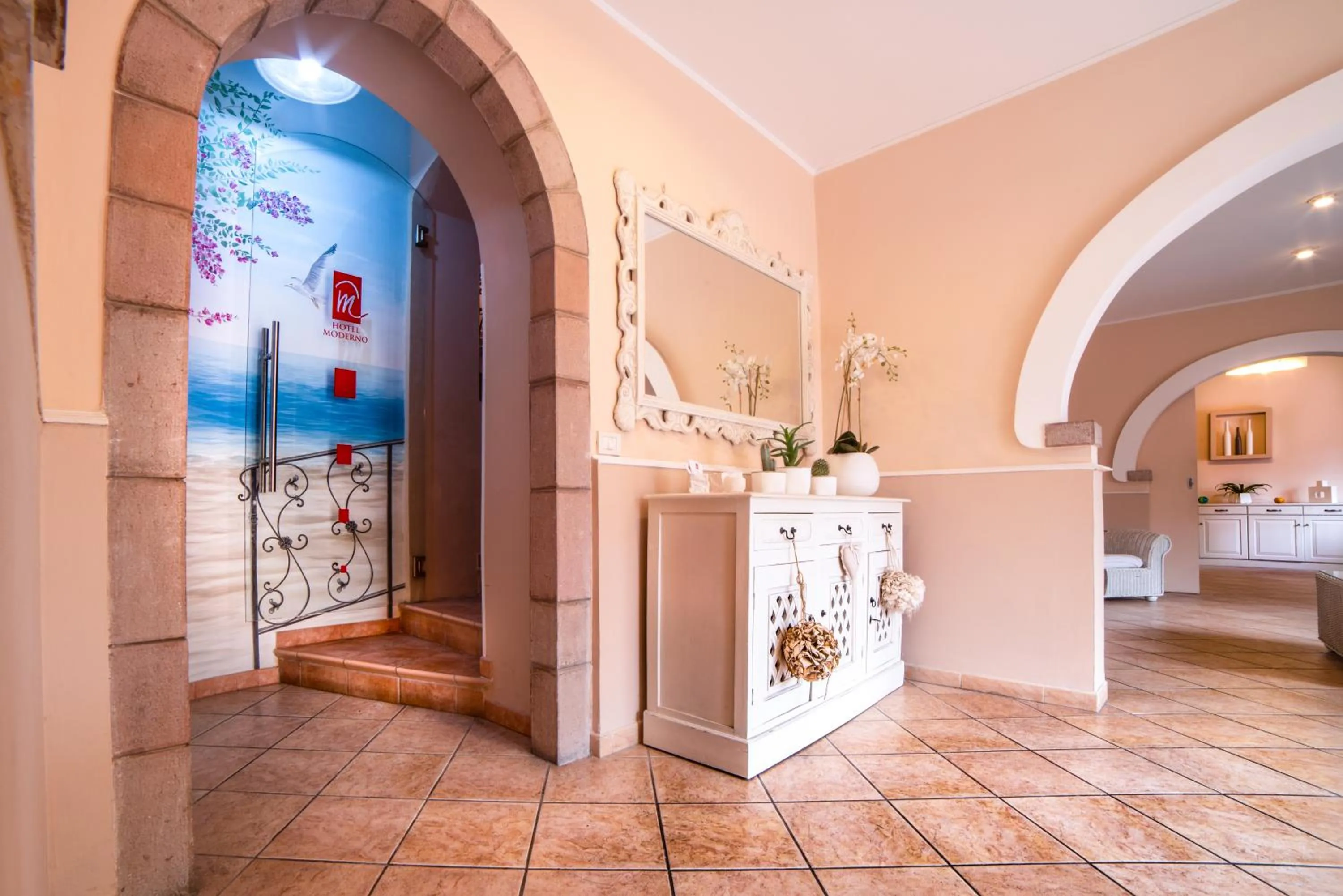 Lobby or reception, Bed in Hotel Moderno