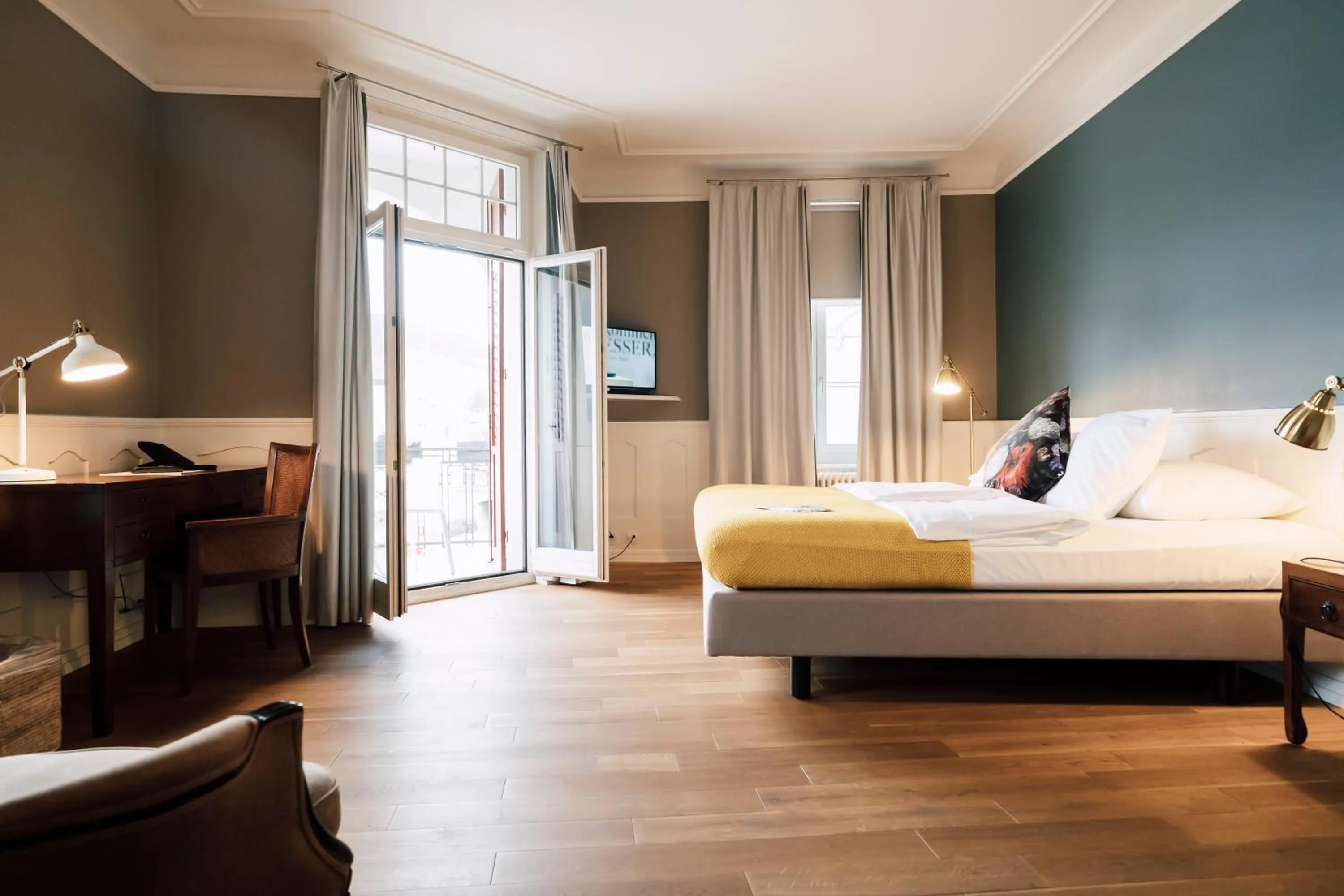 Bed in Blue City Boutique Hotel