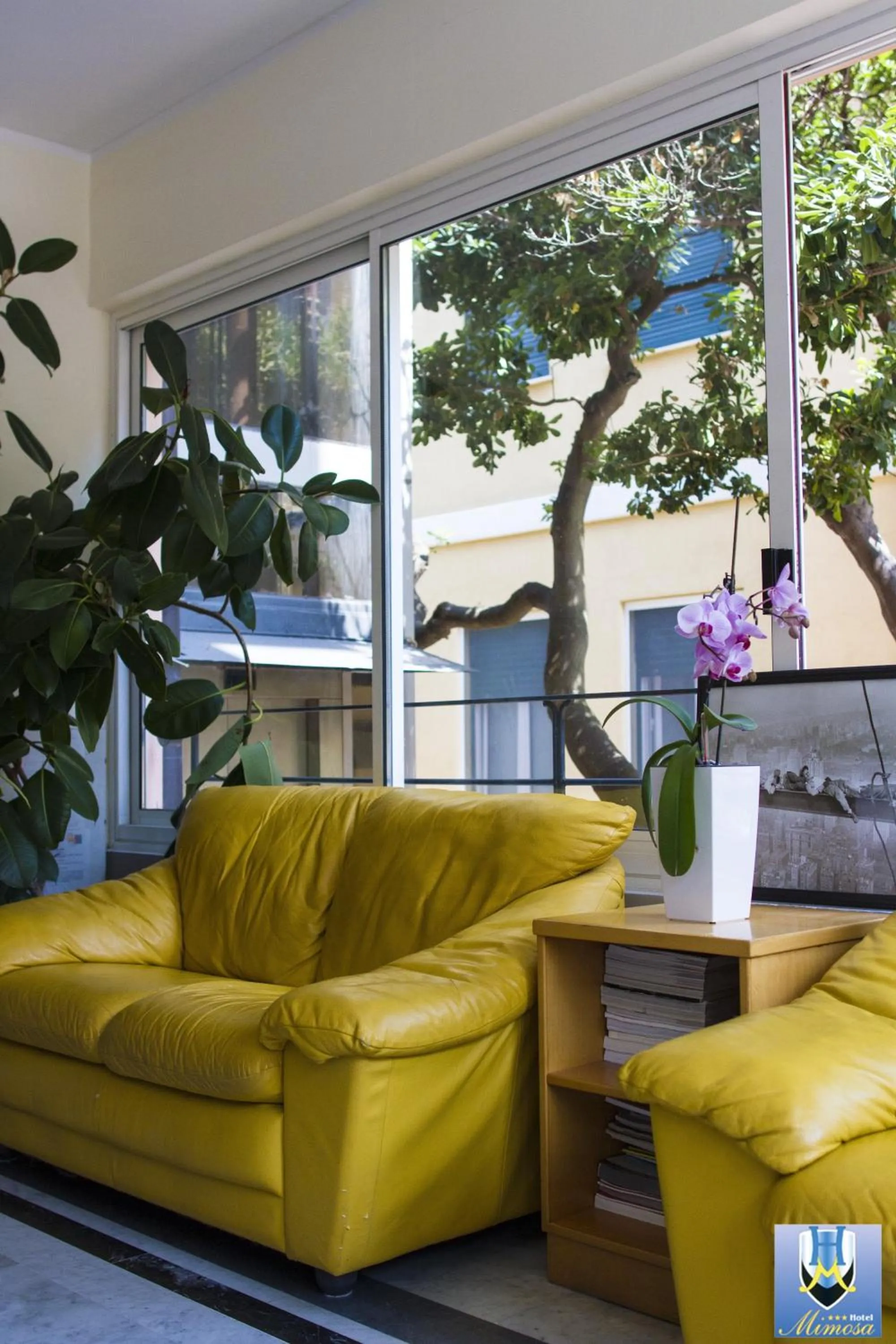 Lobby or reception in Hotel Mimosa