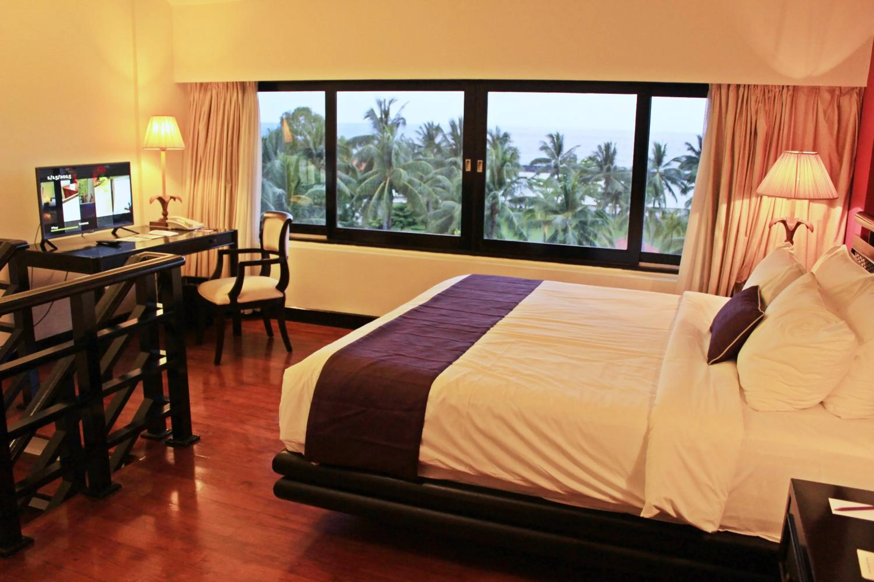 Bed in Manado Tateli Resort and Convention