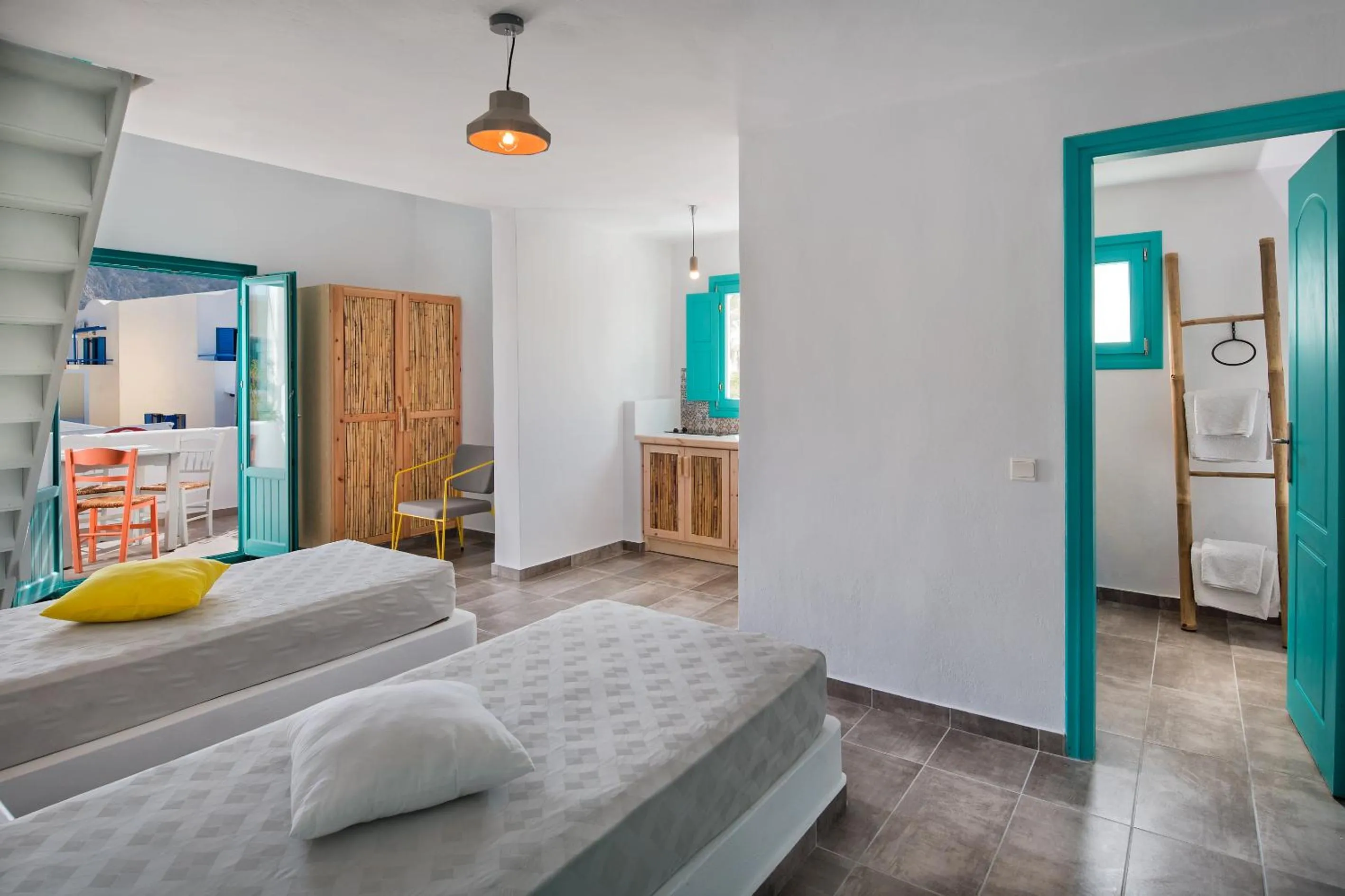 Bedroom, Bed in Nissia Beach Apartments & Suites