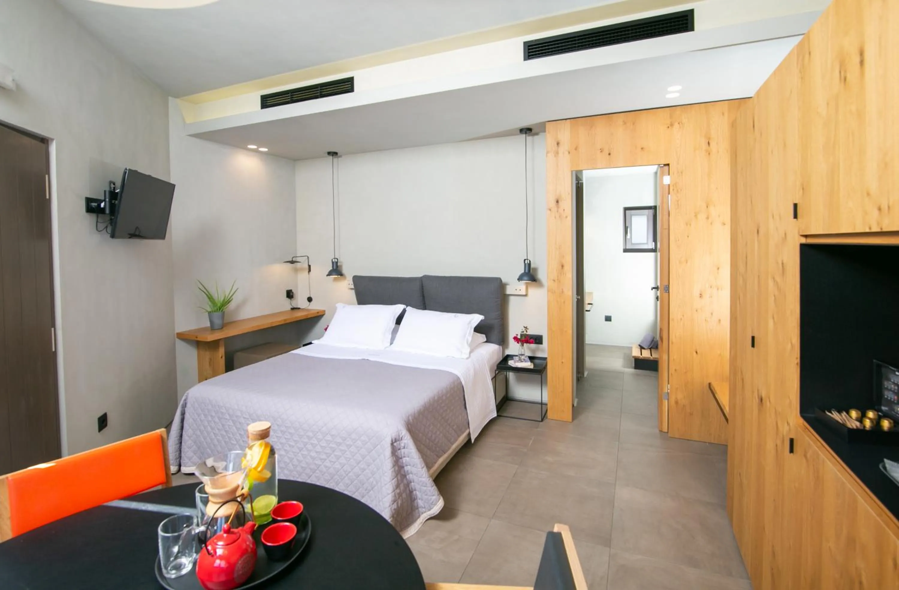 Bathroom, Bed in Marquise Suites - Adults Only