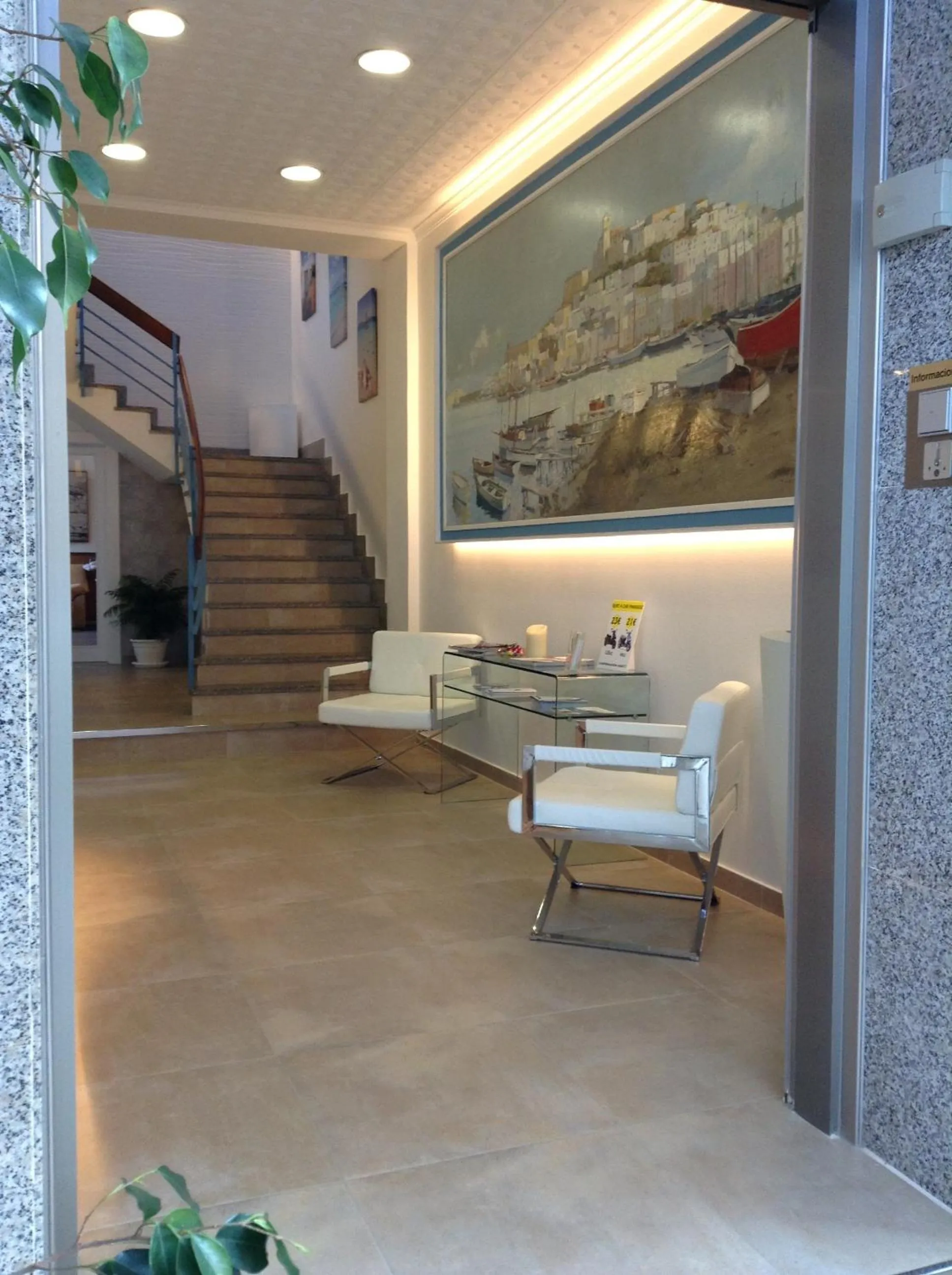 Lobby or reception in Hostal Pitiusa