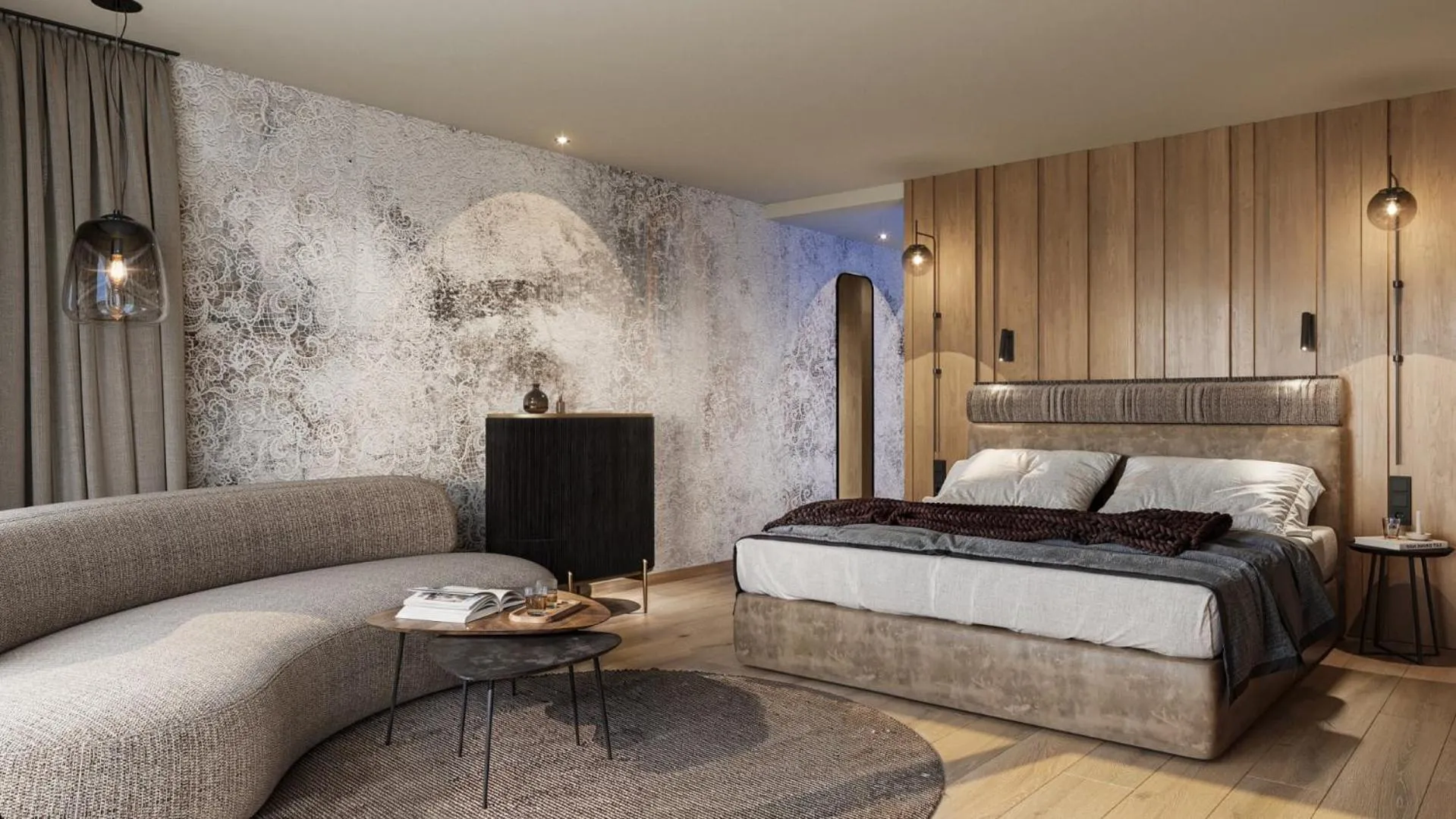 Bed in Verwöhnhotel Berghof