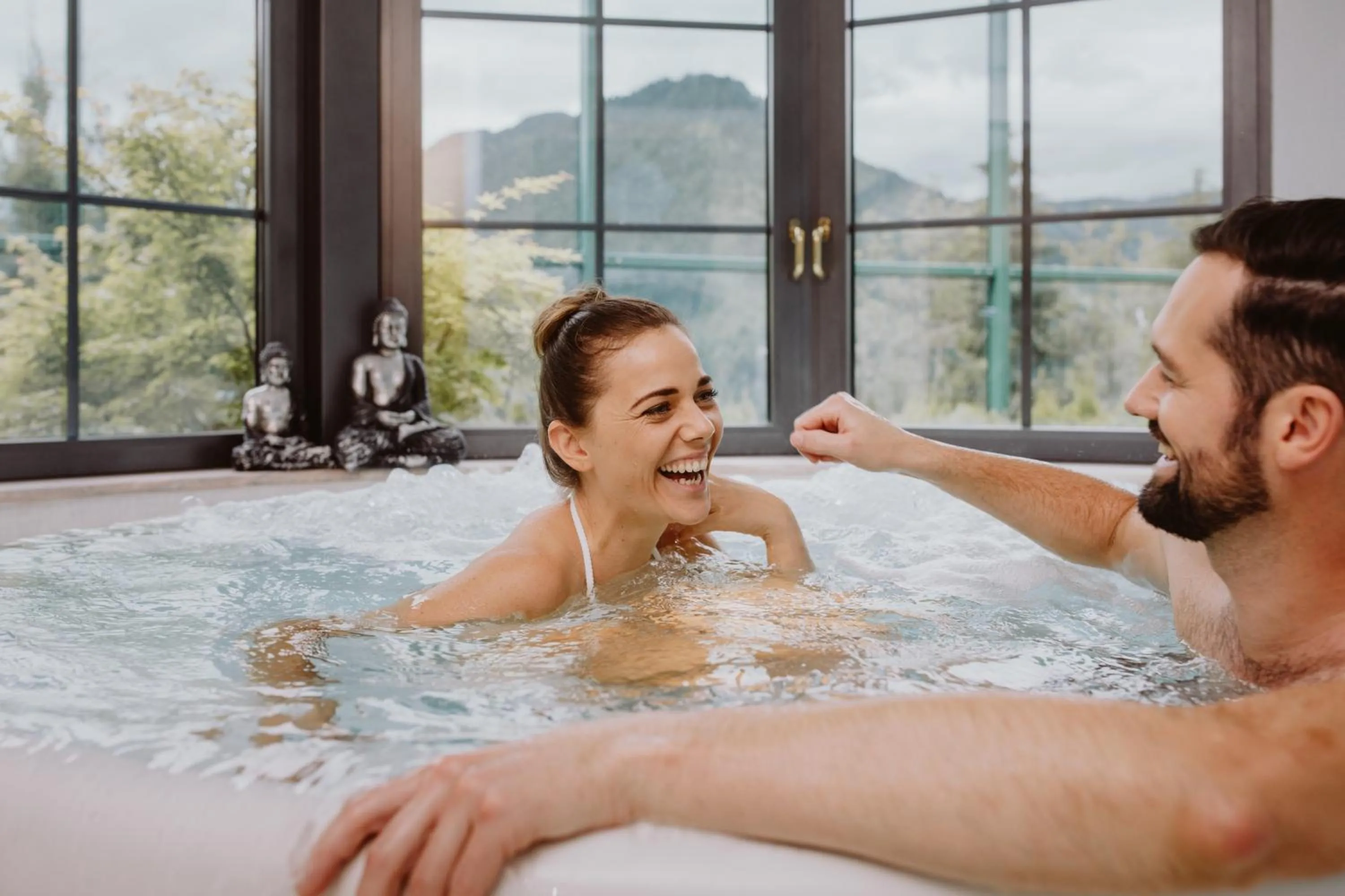 Swimming pool in Verwöhnhotel Berghof