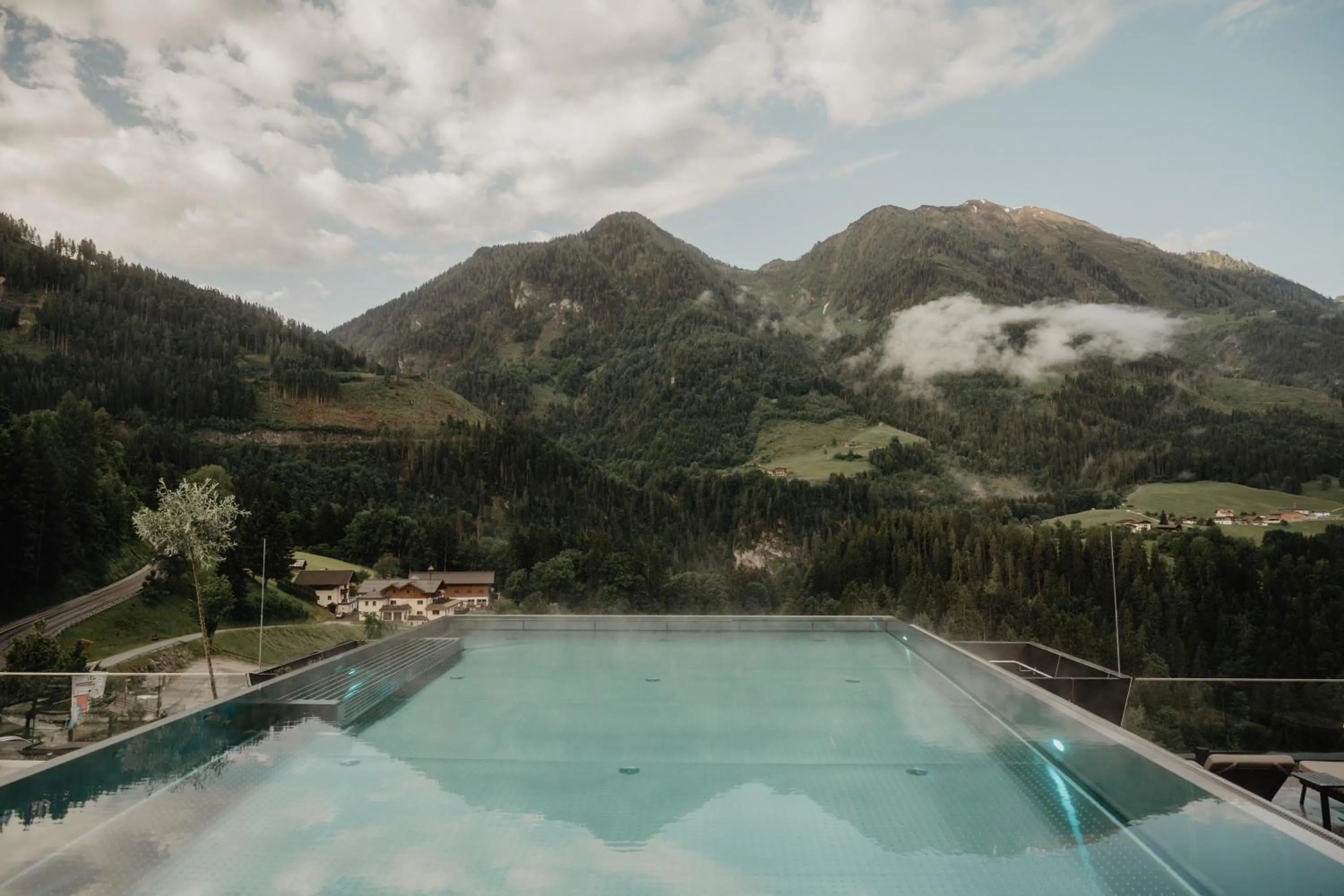 Pool view in Hotel Berghof - St Johann in Salzburg