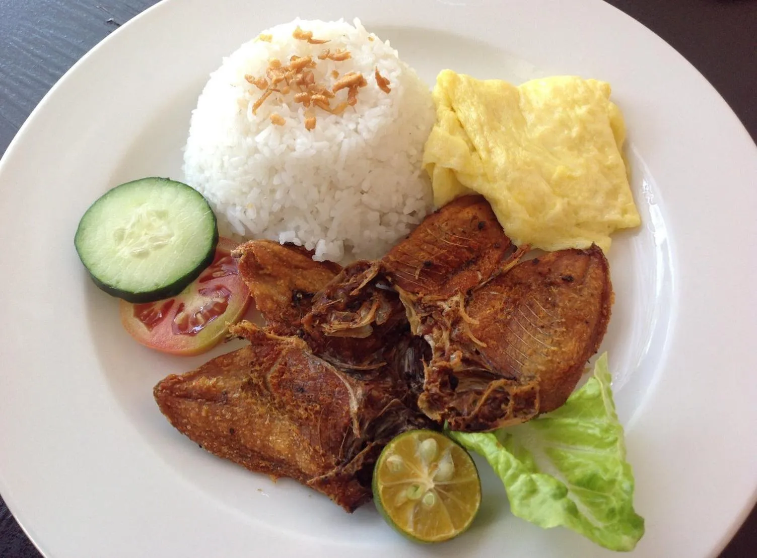 Asian breakfast in A's Azotea de Bohol