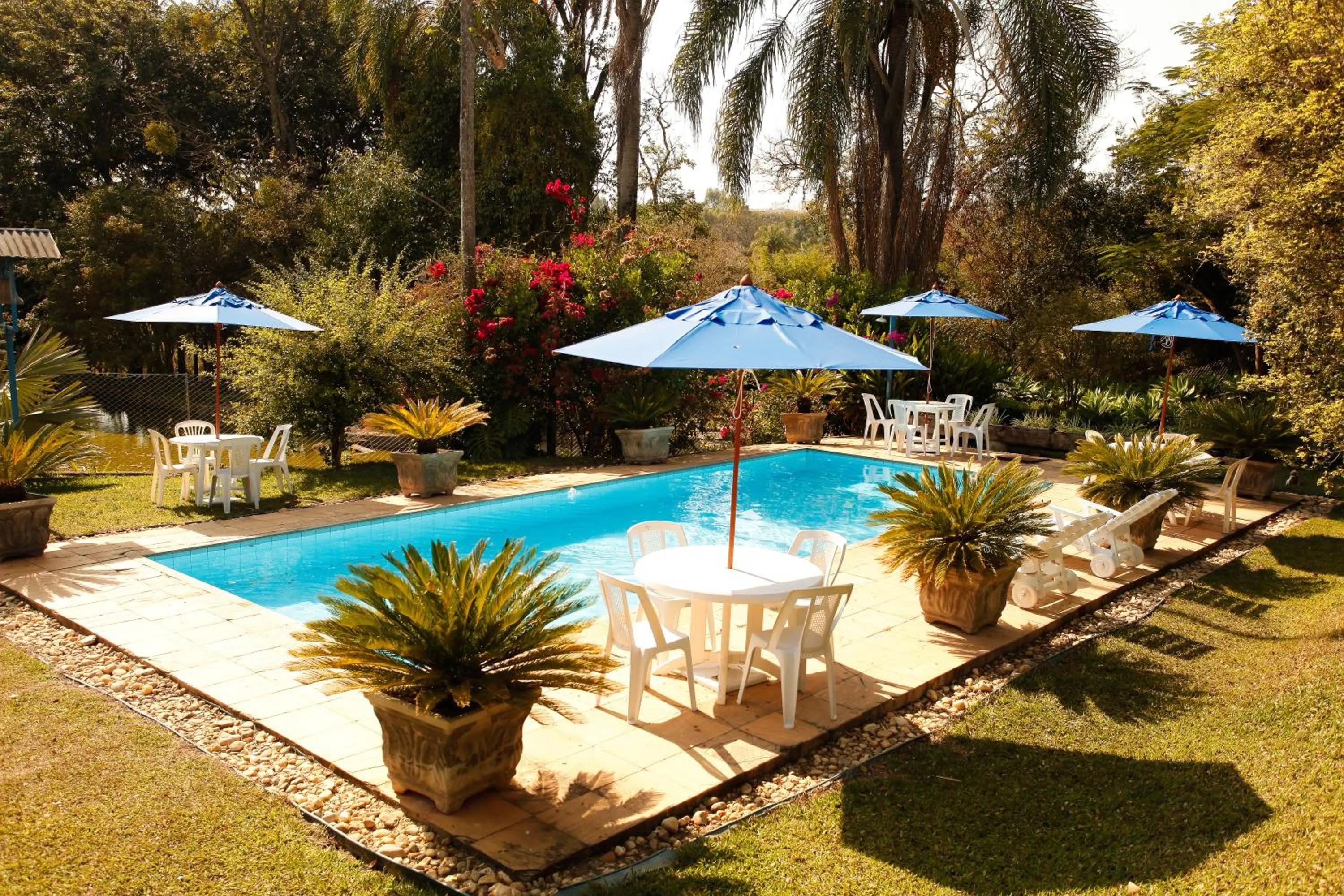 Swimming pool in Pousada Fazenda das Melancias