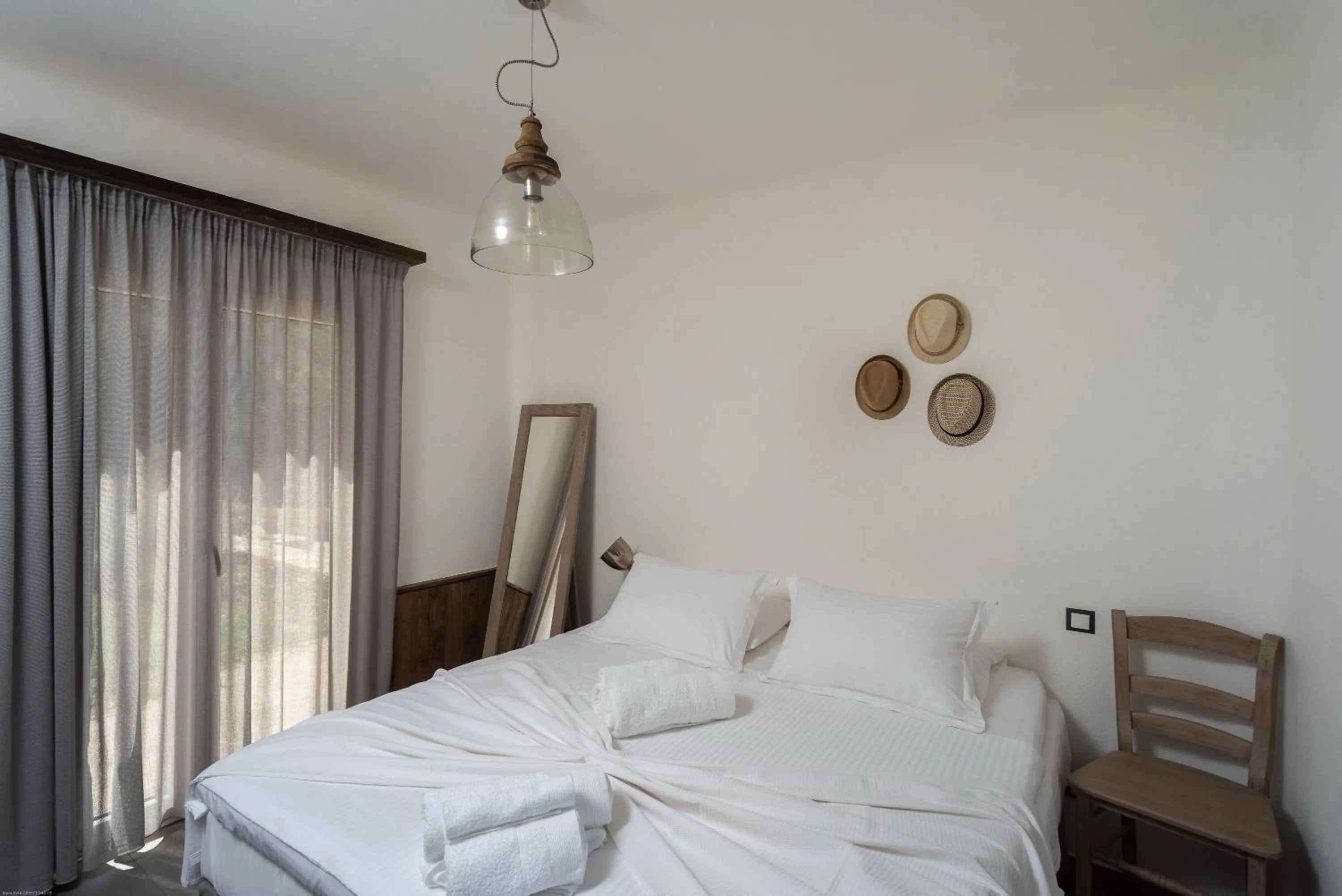 Bed in SkiNAmmos Eco Villas
