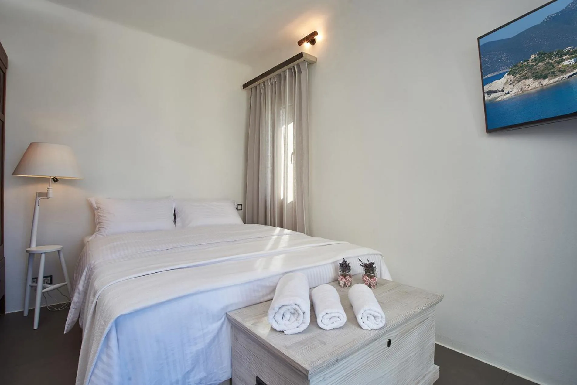Bed in SkiNAmmos Eco Villas