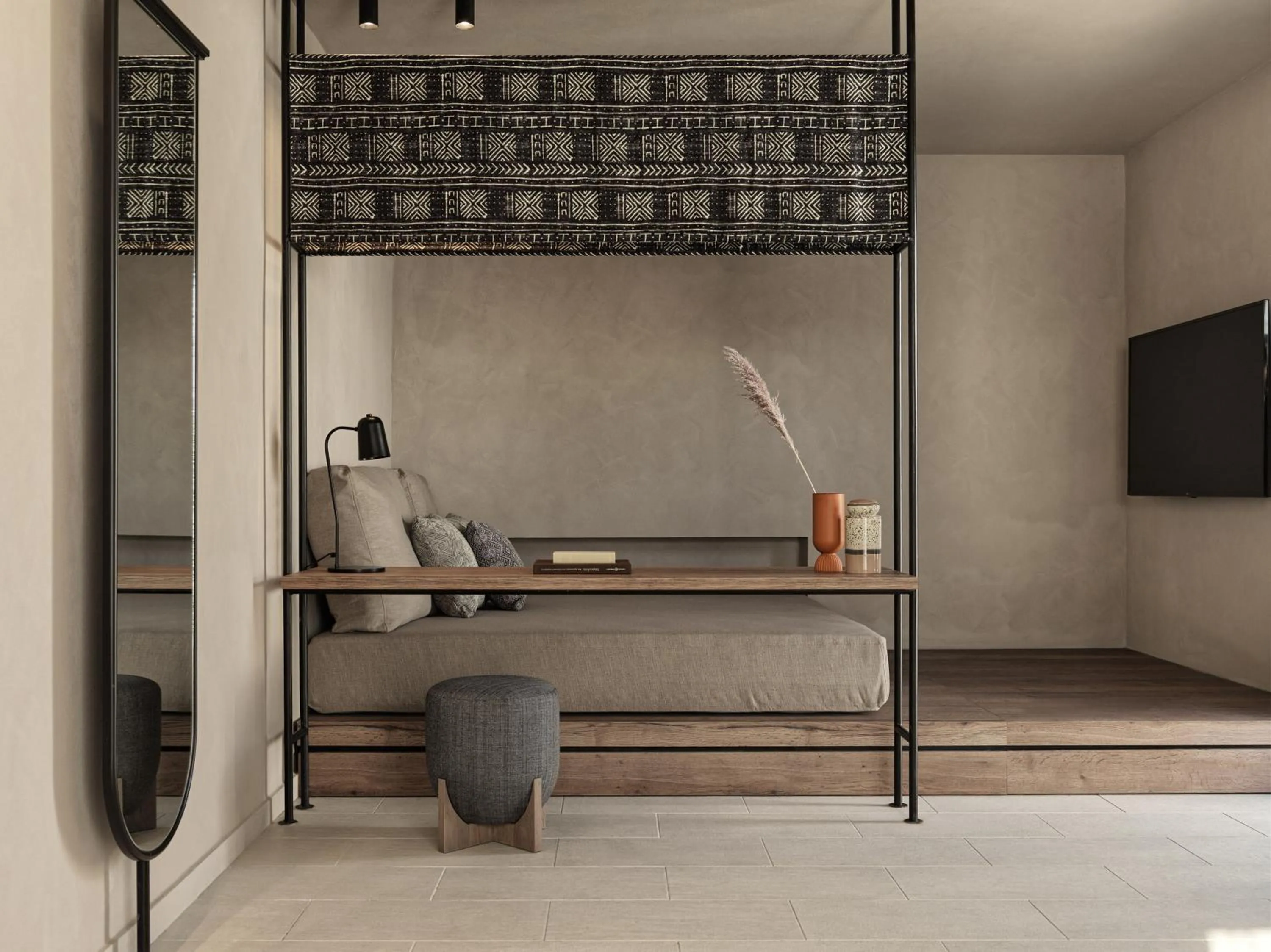 Living room in Lindian Village, Curio Collection by Hilton