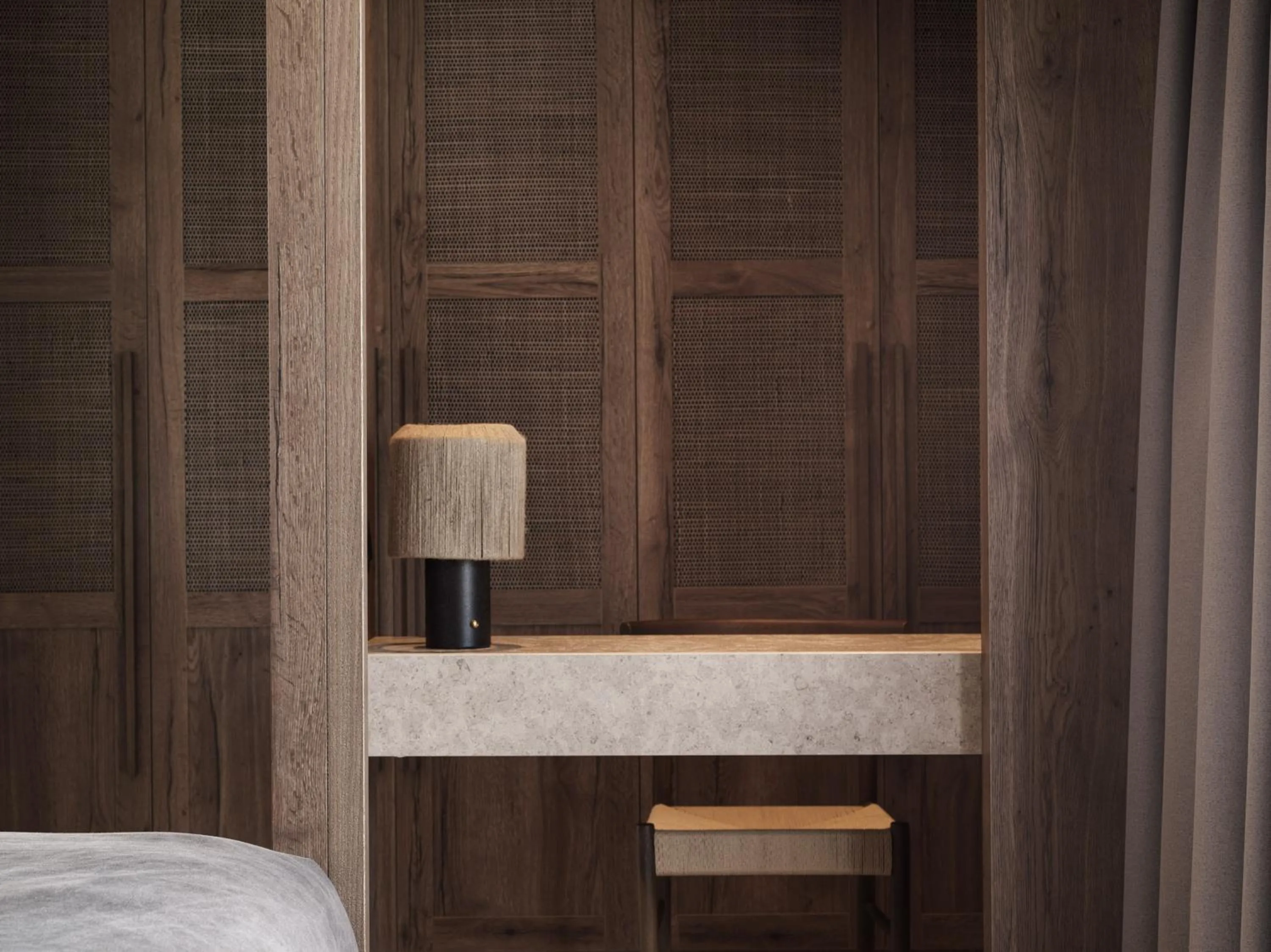 Bedroom, Bed in Lindian Village, Curio Collection by Hilton