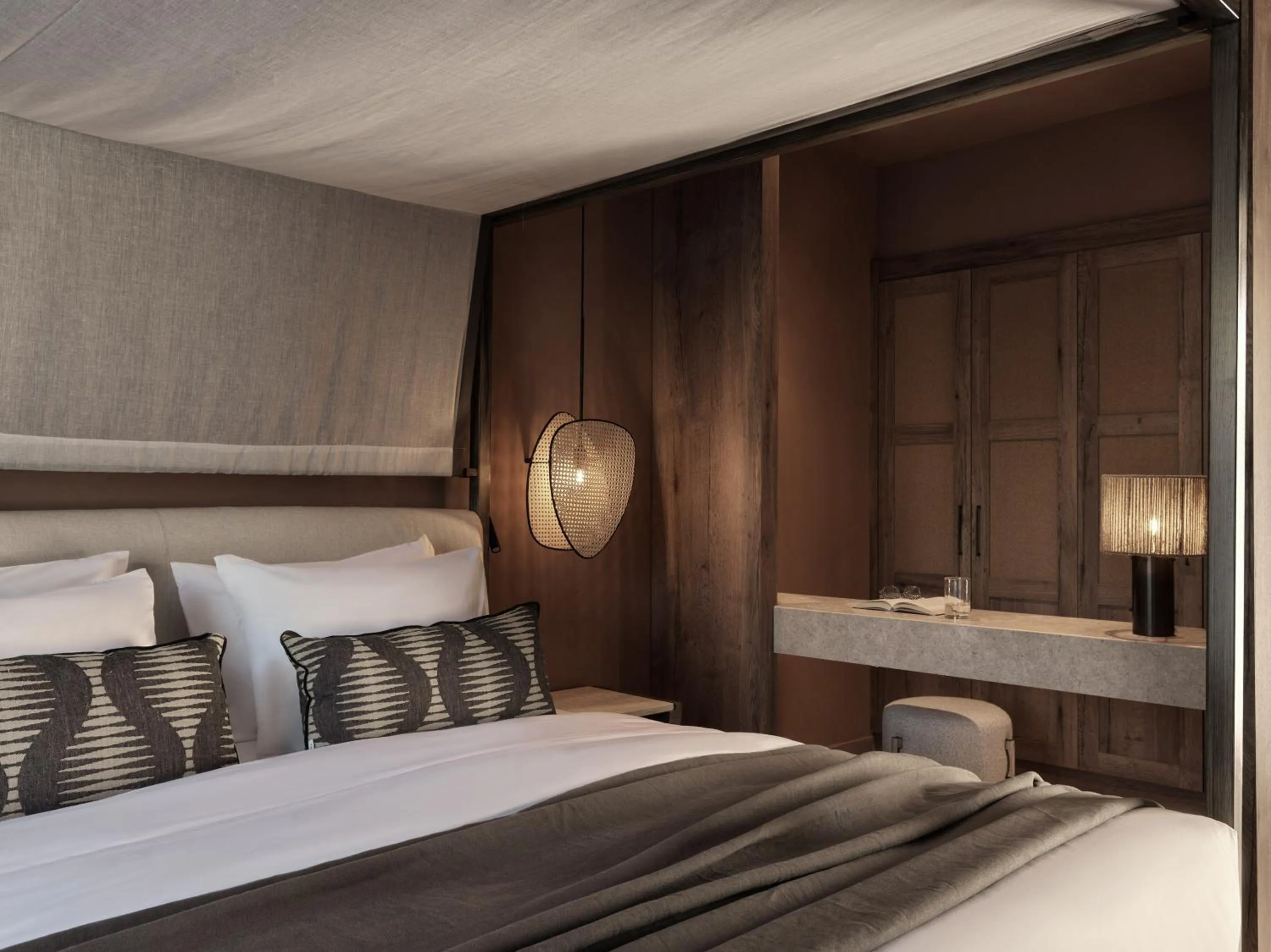 Bed in Lindian Village, Curio Collection by Hilton