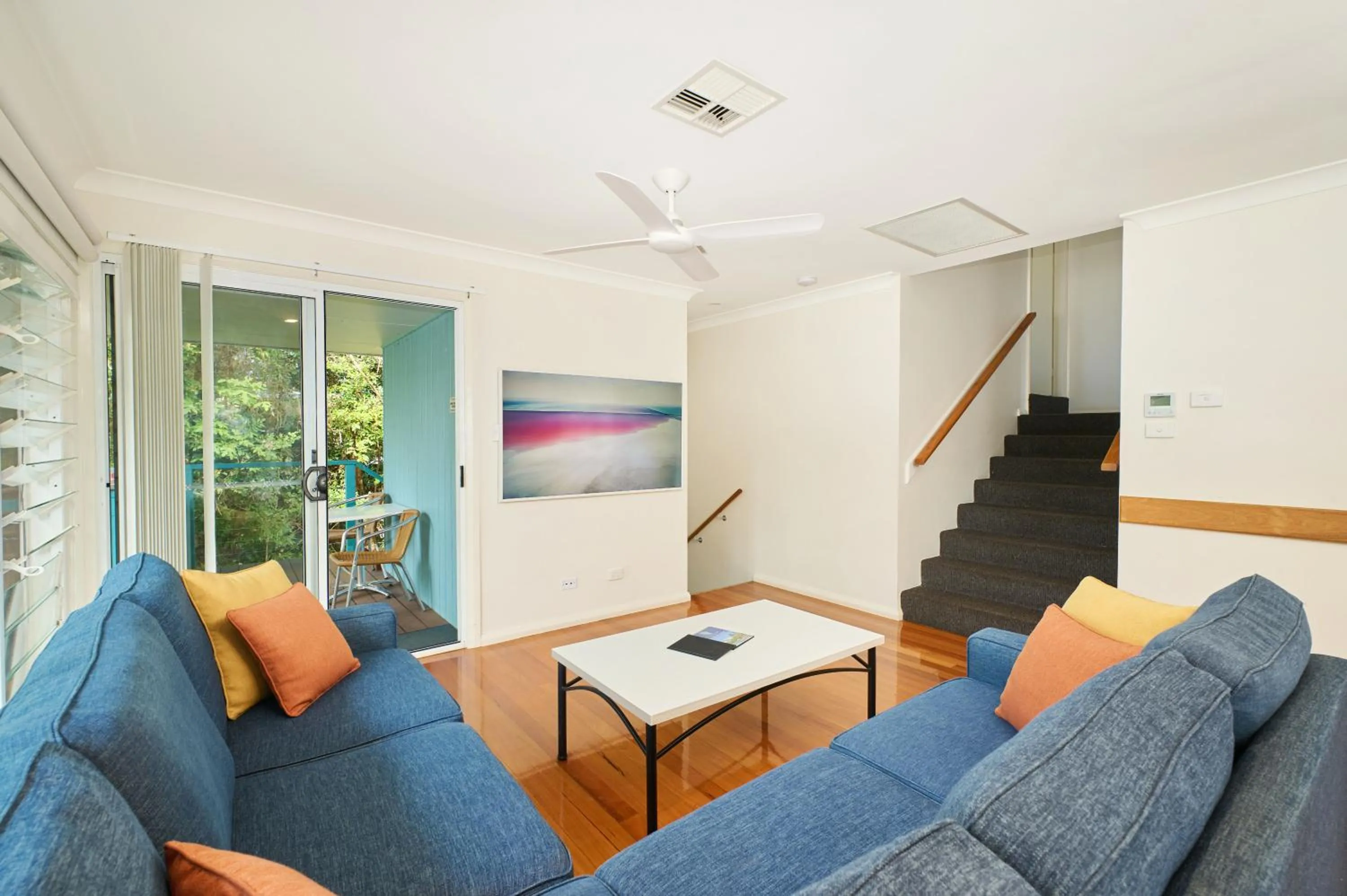 Living room in Flynns on Surf Beach Villas
