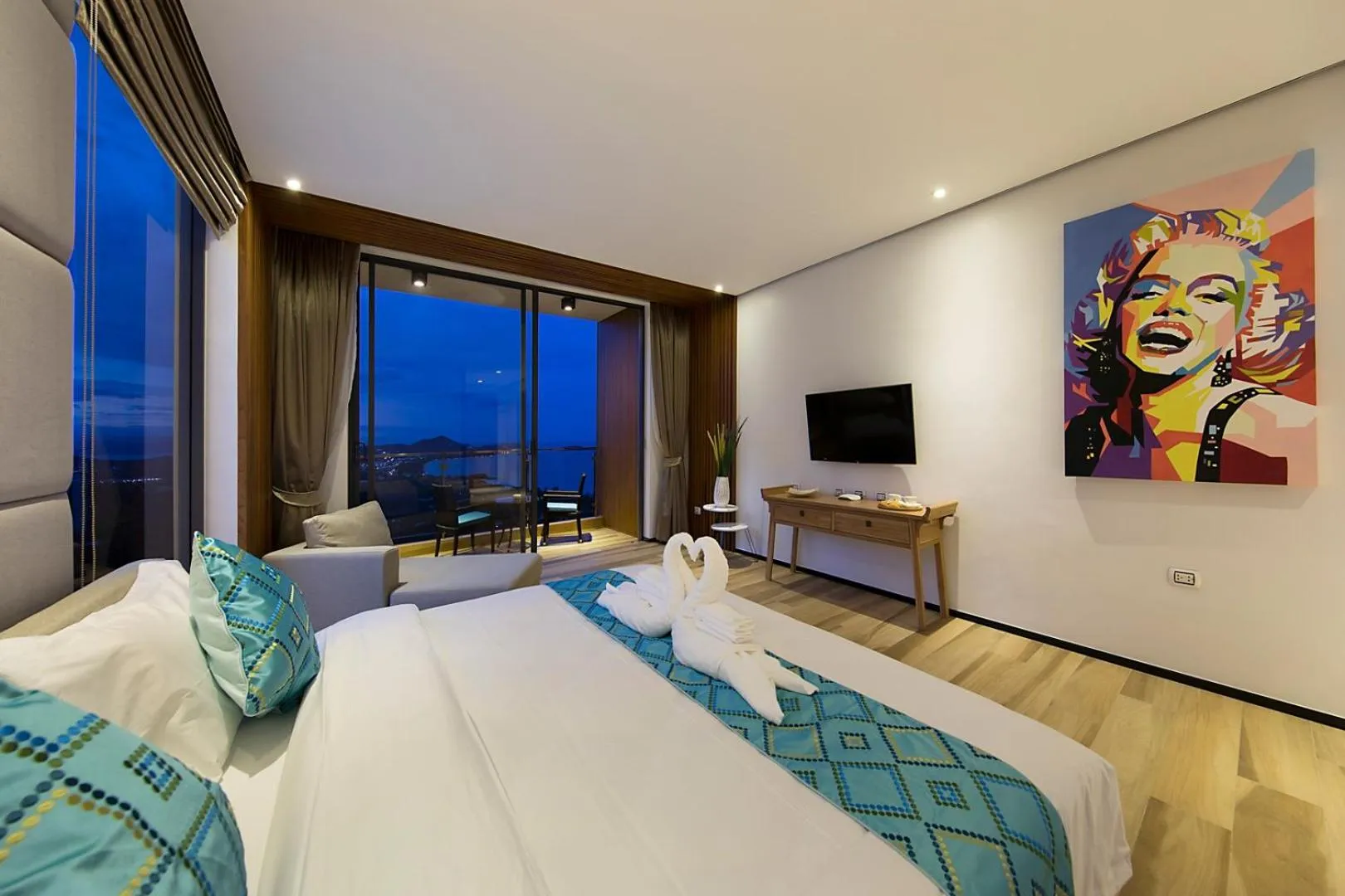 Bed in Samui Sea Star Villa