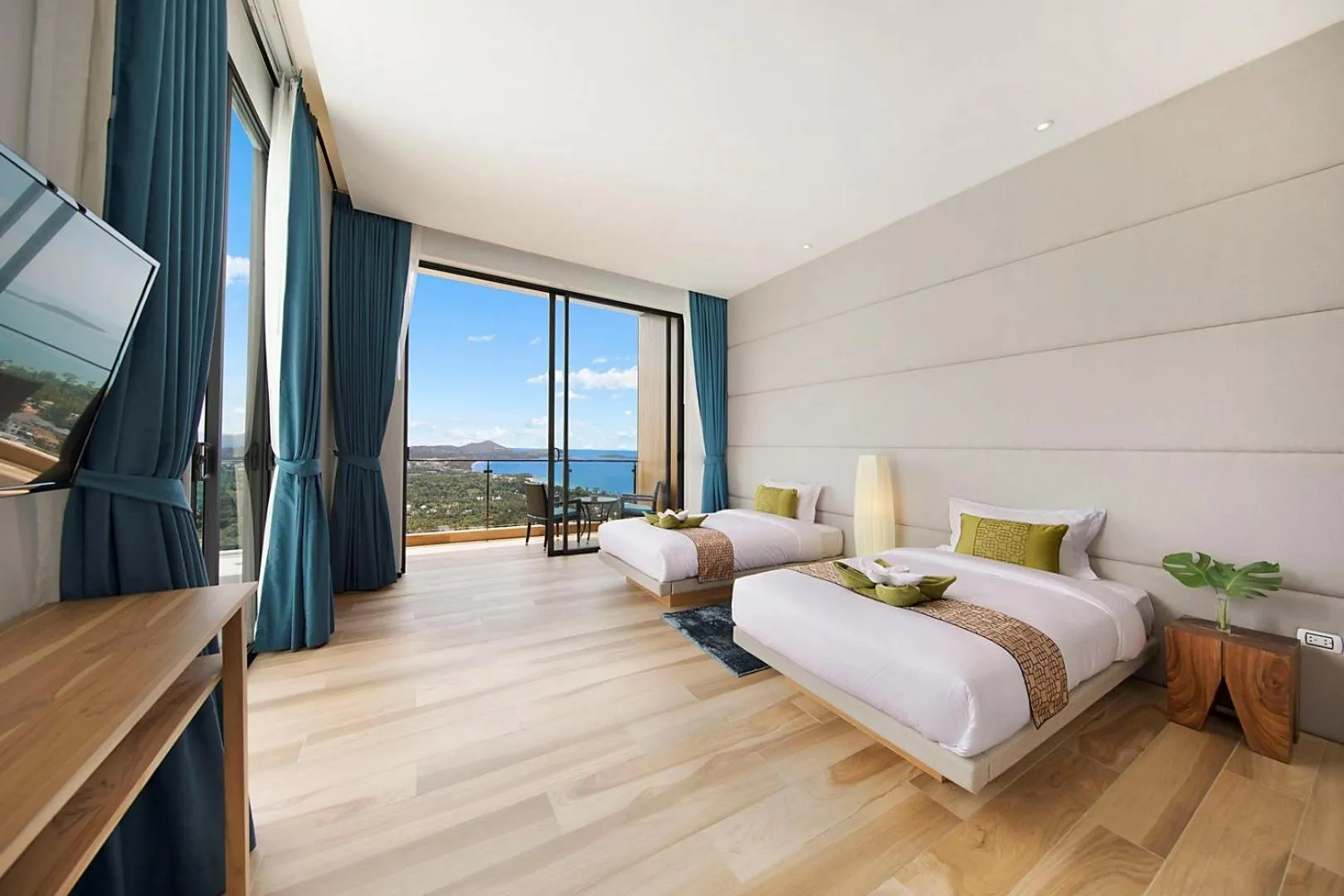 Bed in Samui Sea Star Villa