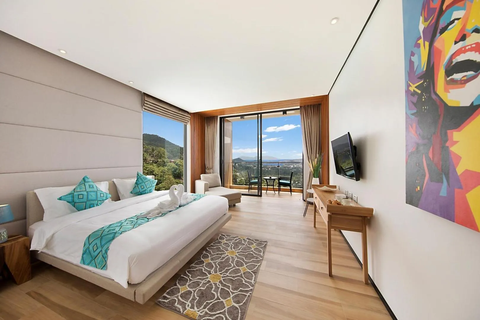 Bed in Samui Sea Star Villa