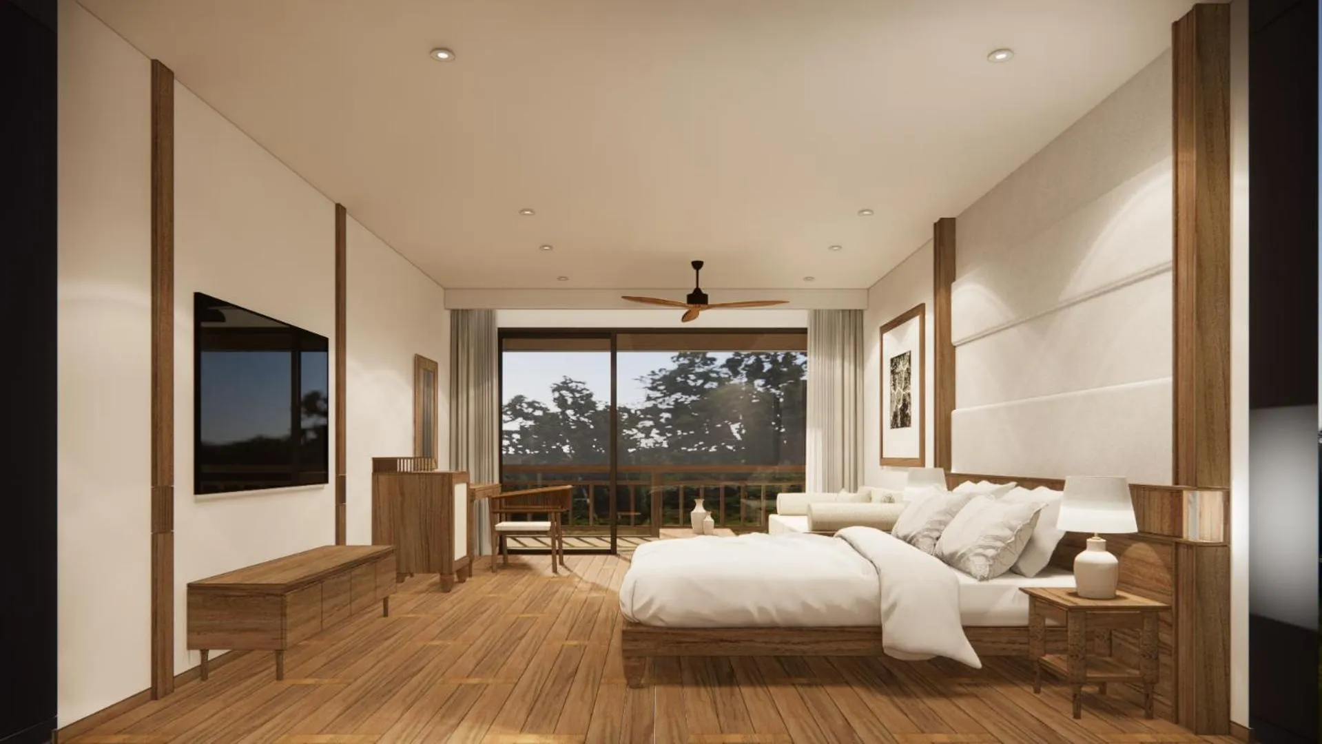 Bed in Khaolak Paradise Resort