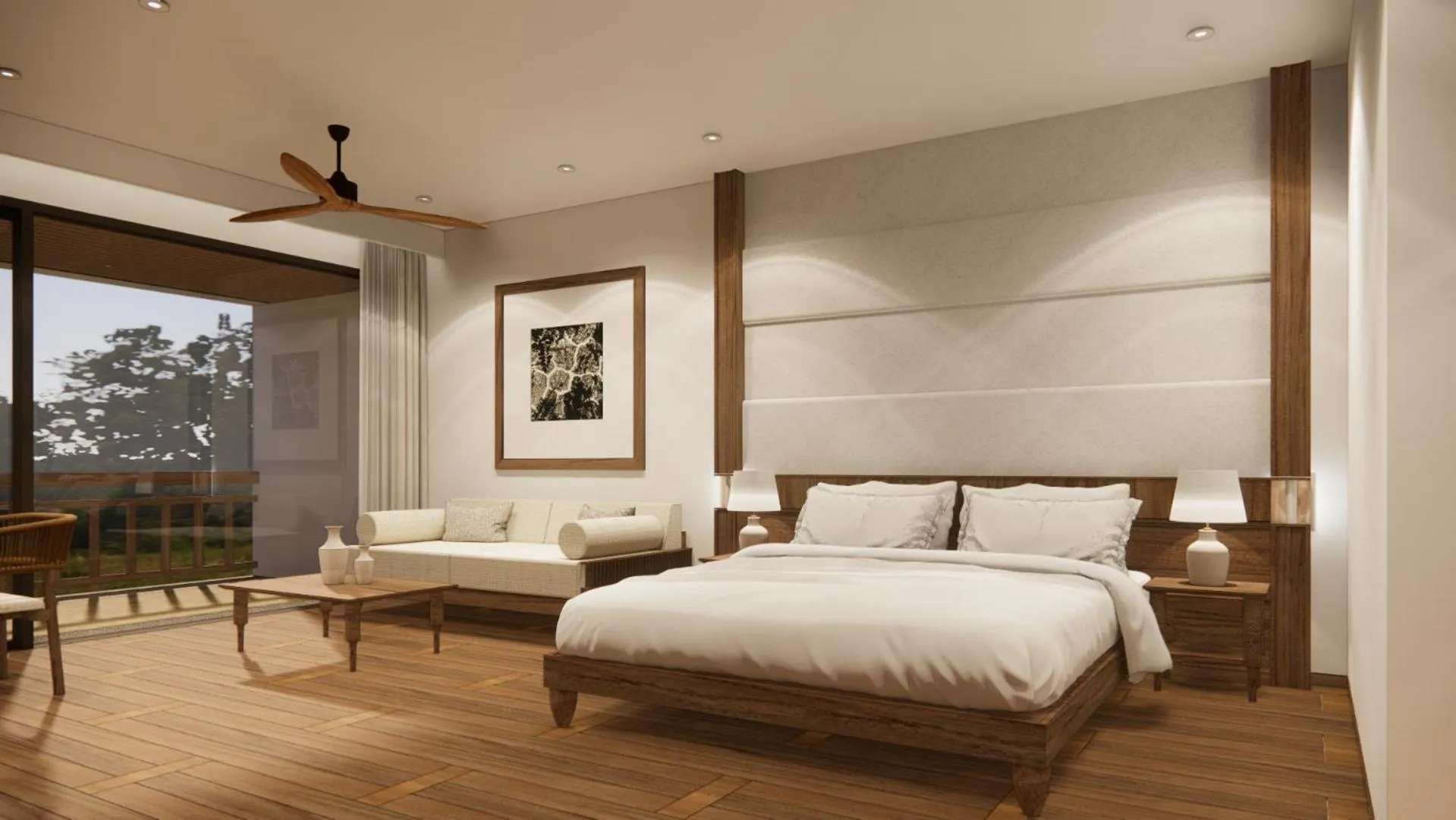 Bed in Khaolak Paradise Resort