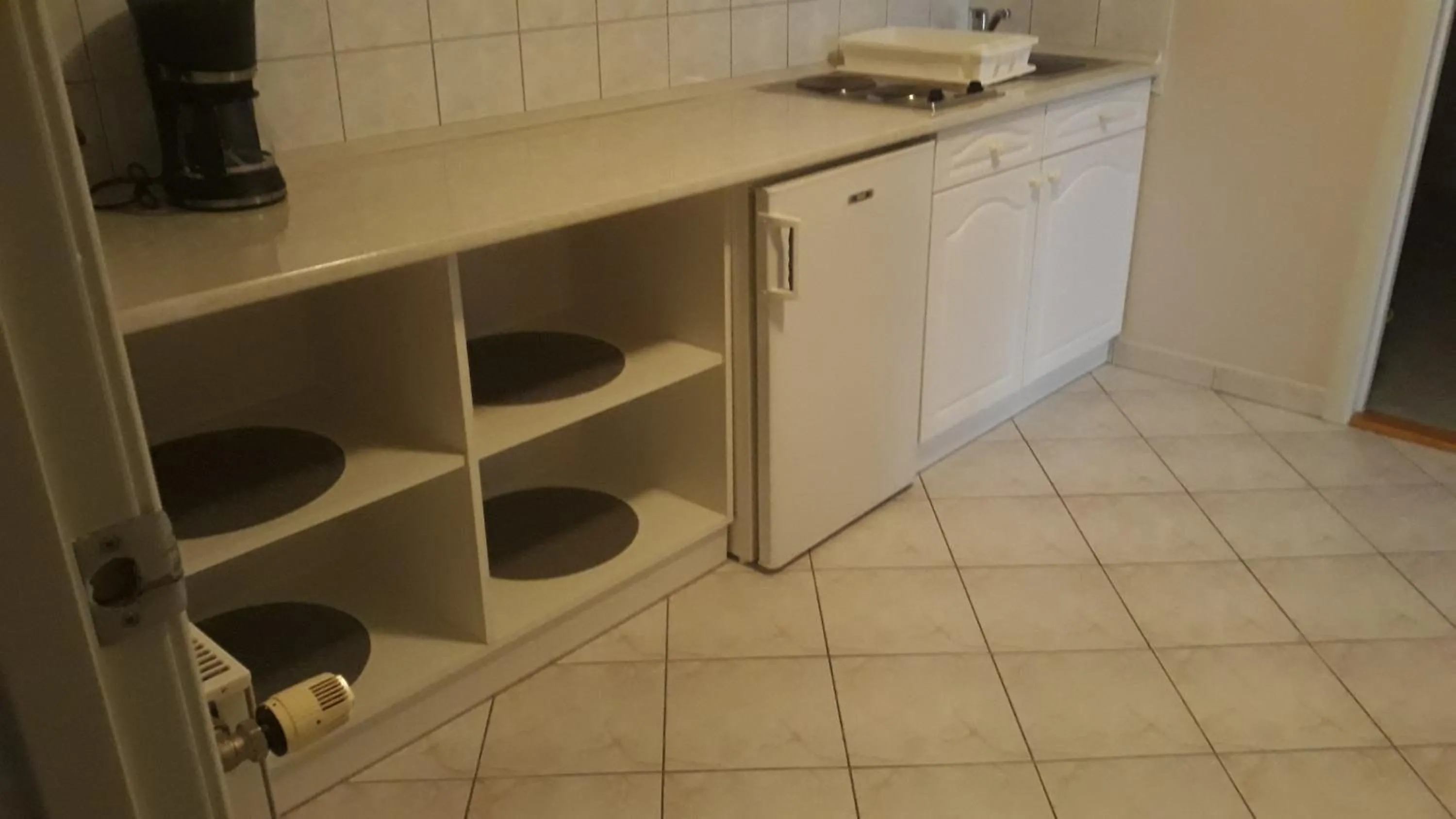 Kitchen or kitchenette in Szalóky Apartmanház