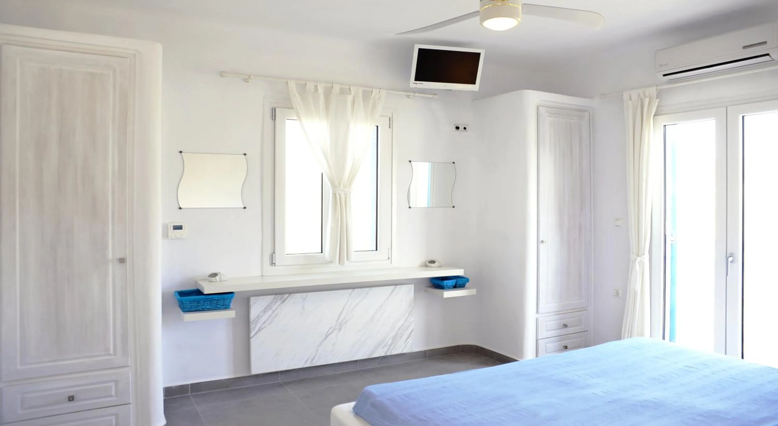 Bedroom, Bed in Evriali Beachfront