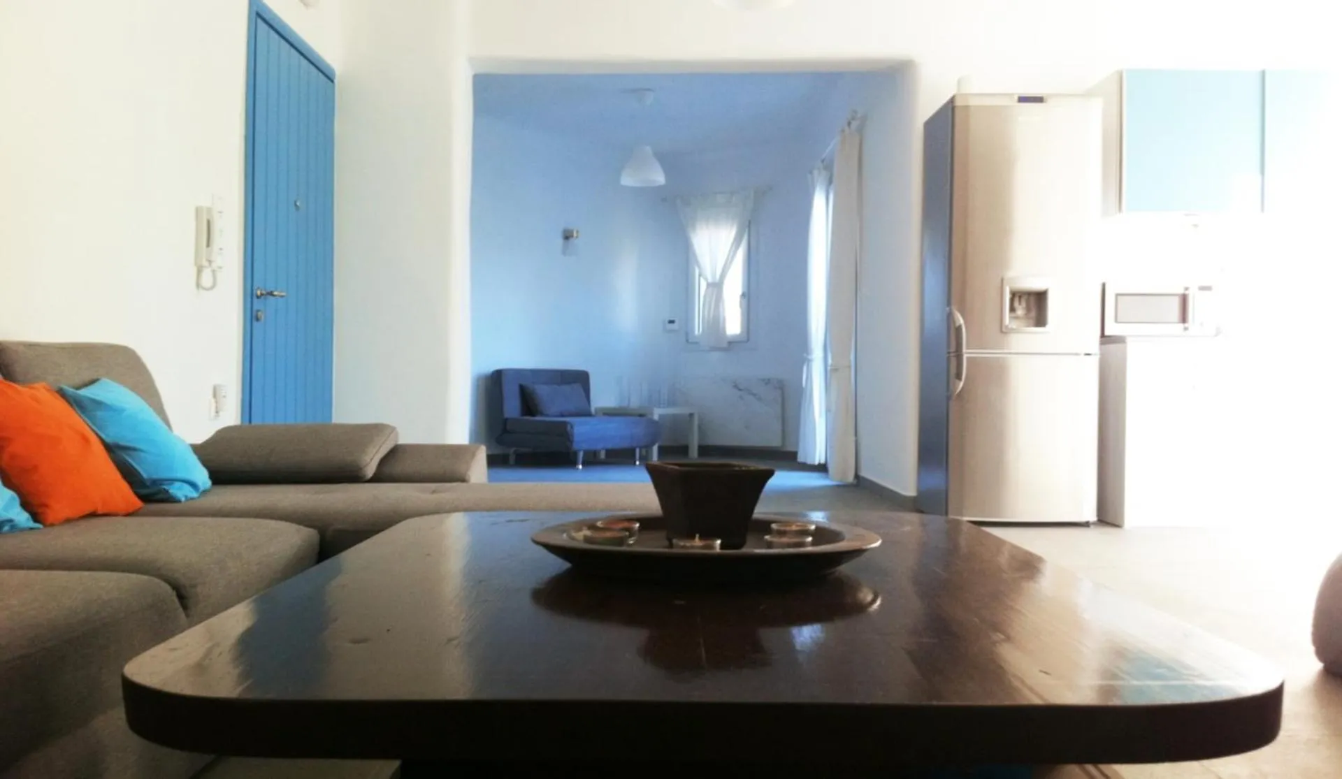 Living room in Evriali Beachfront