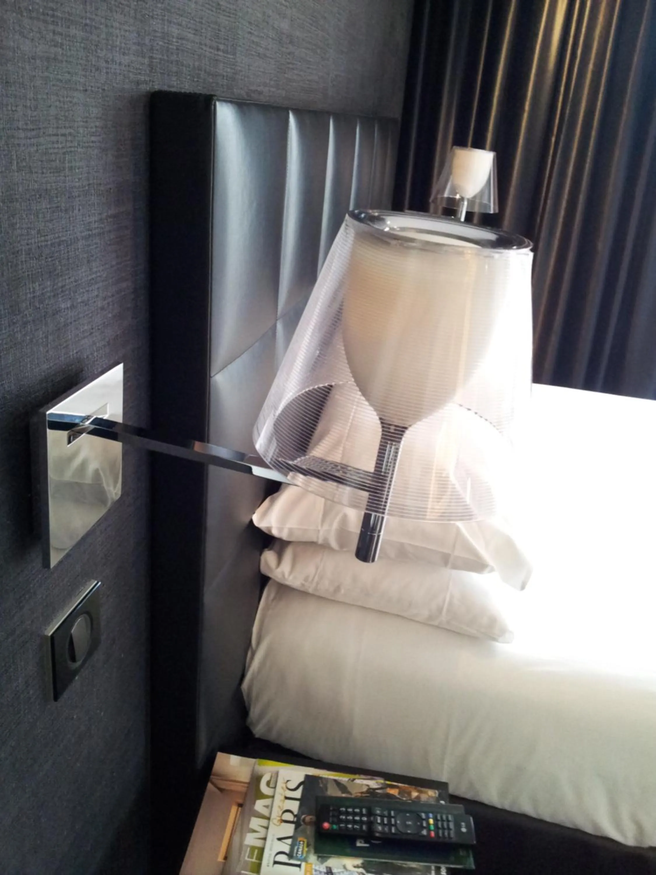 Decorative detail, Bed in First Hotel Paris Tour Eiffel