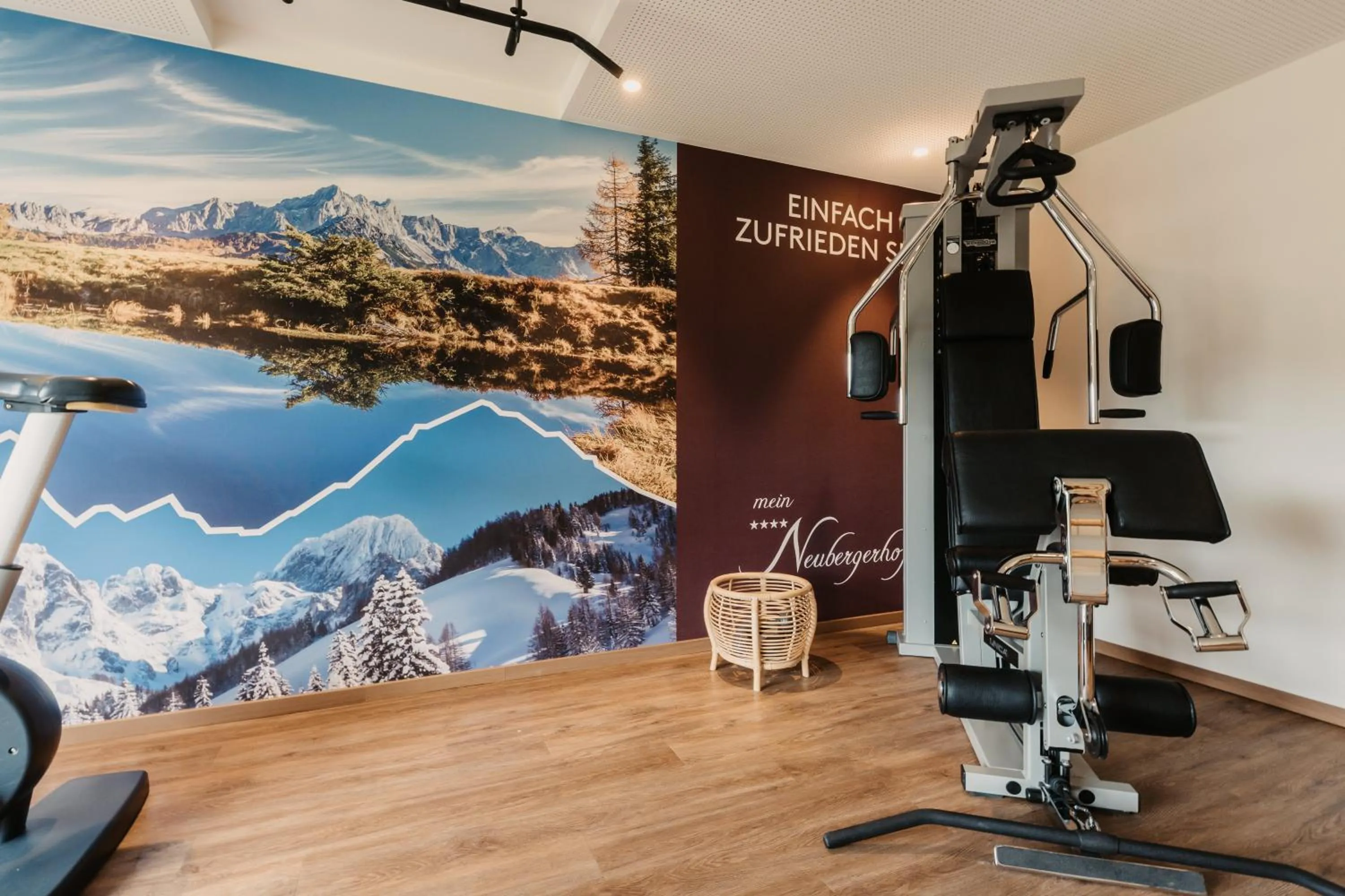 Fitness centre/facilities in Hotel Neubergerhof