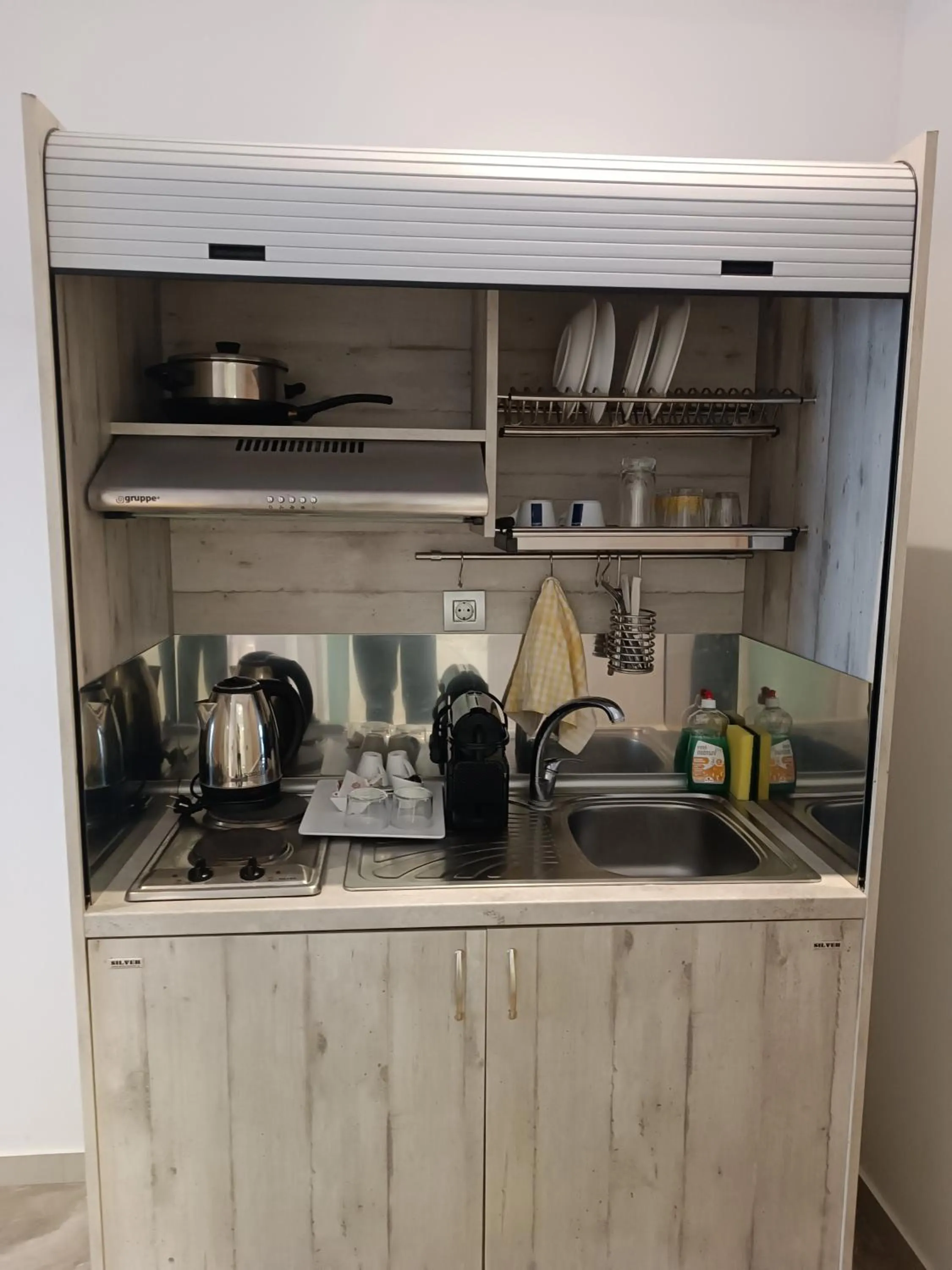 Kitchen or kitchenette in Ifestia Hotel