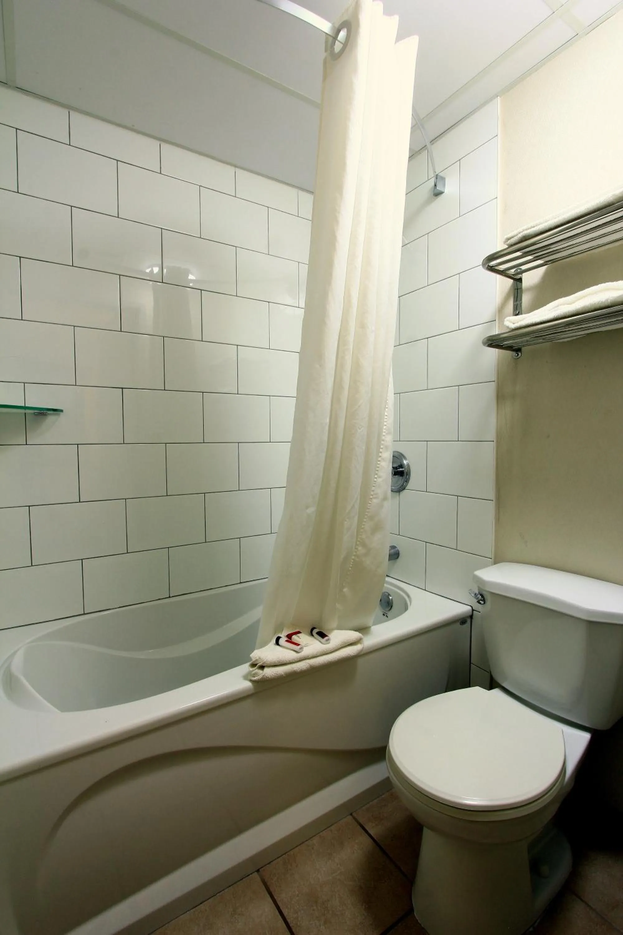 Bathroom in Super 8 by Wyndham Kelowna BC