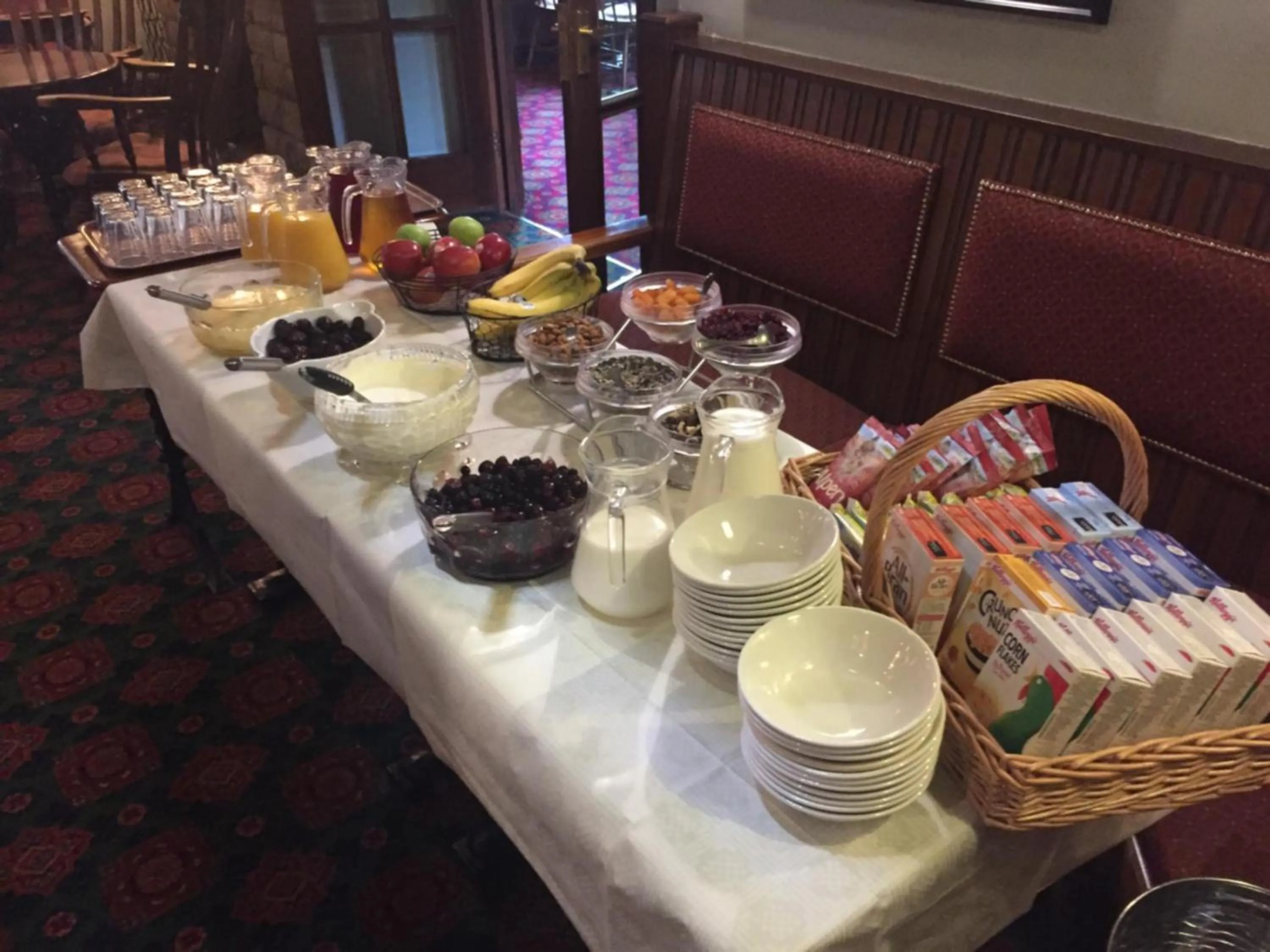 Buffet breakfast in Yorkshire Bridge Inn