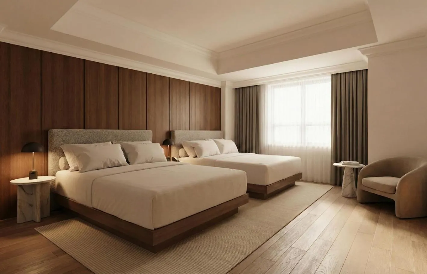 Bed in Metcalfe Hotel Montréal by Gray Collection