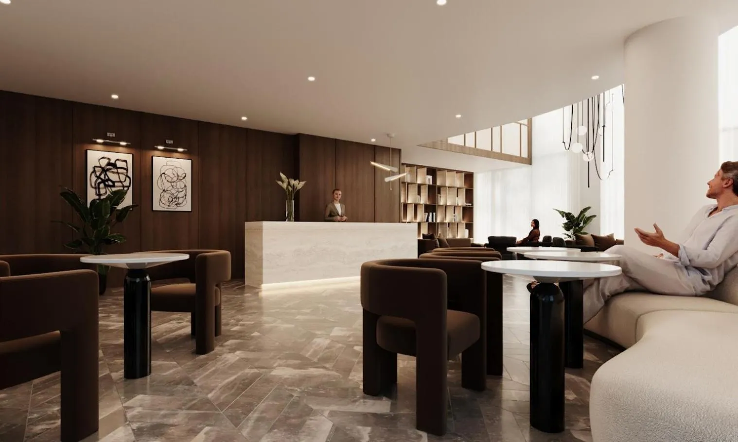 Lobby or reception in Metcalfe Hotel Montréal by Gray Collection