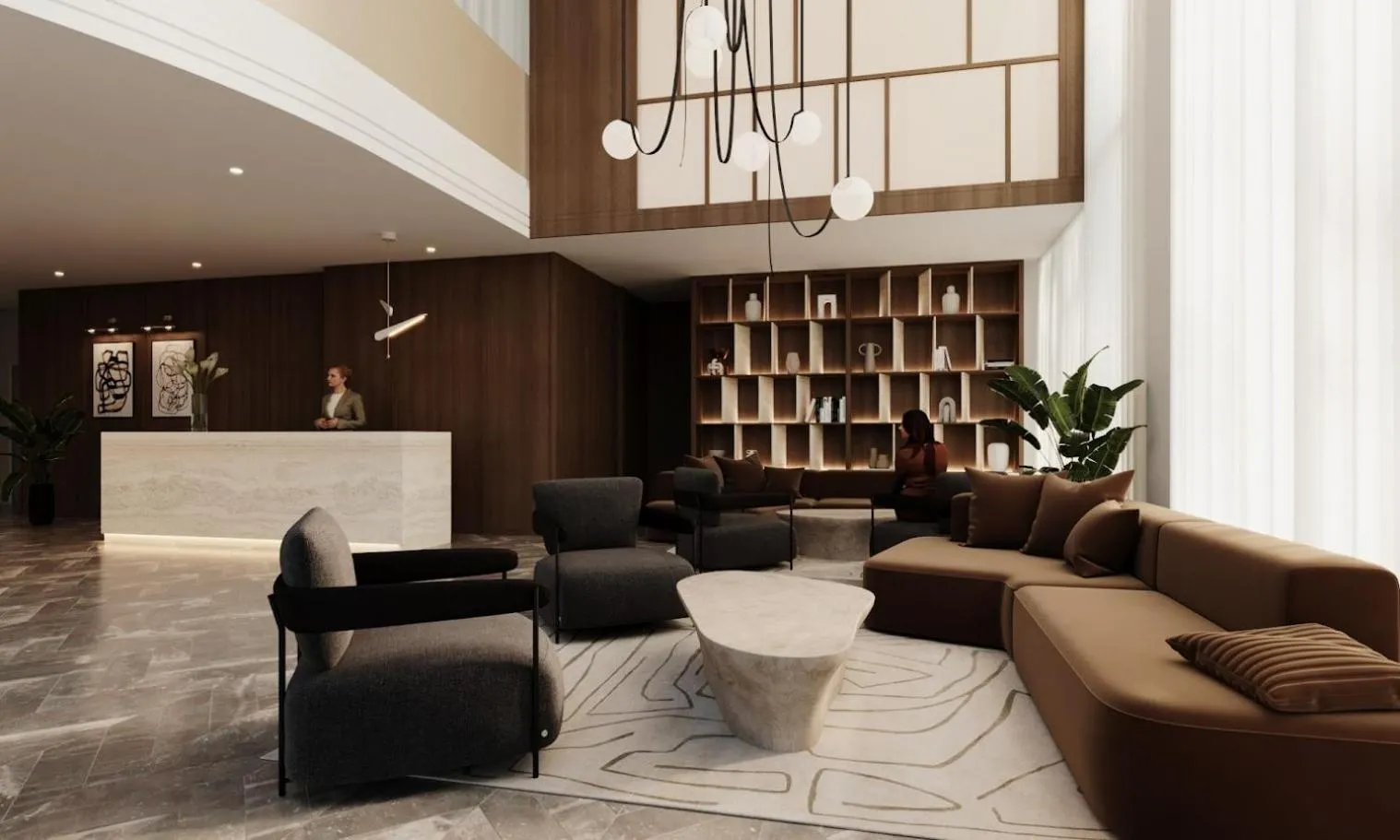 Lobby or reception in Metcalfe Hotel Montréal by Gray Collection