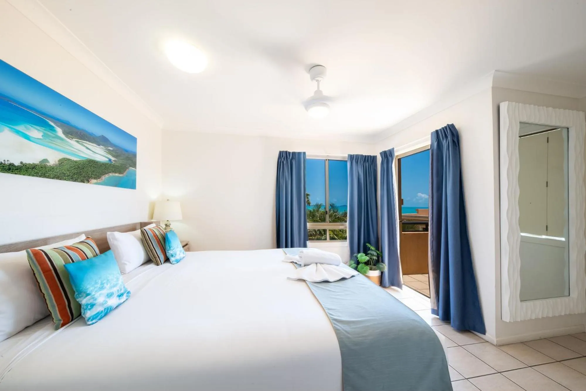 Bed in Martinique Whitsunday Resort