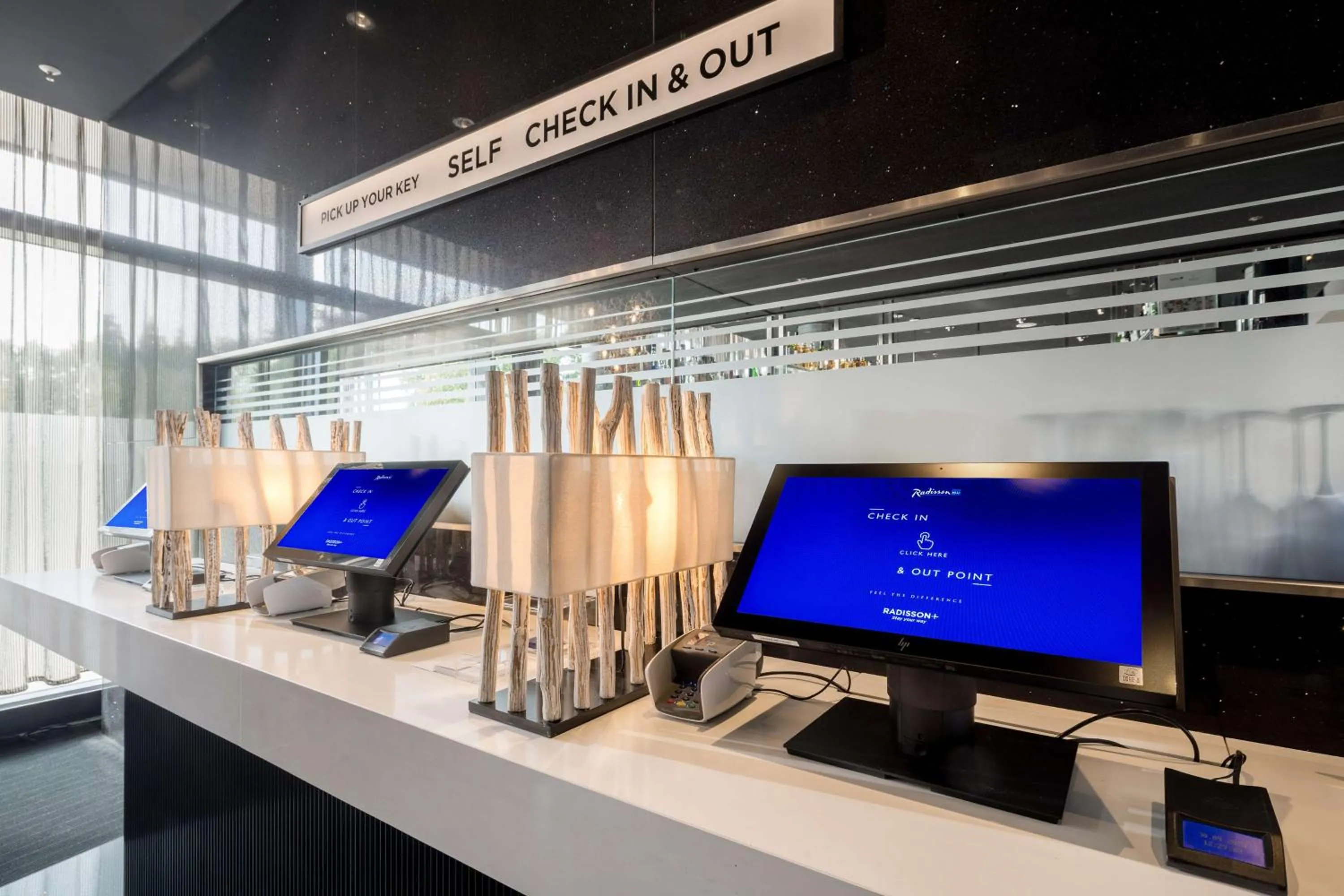 Lobby or reception in Radisson Blu Hotel, Hamburg