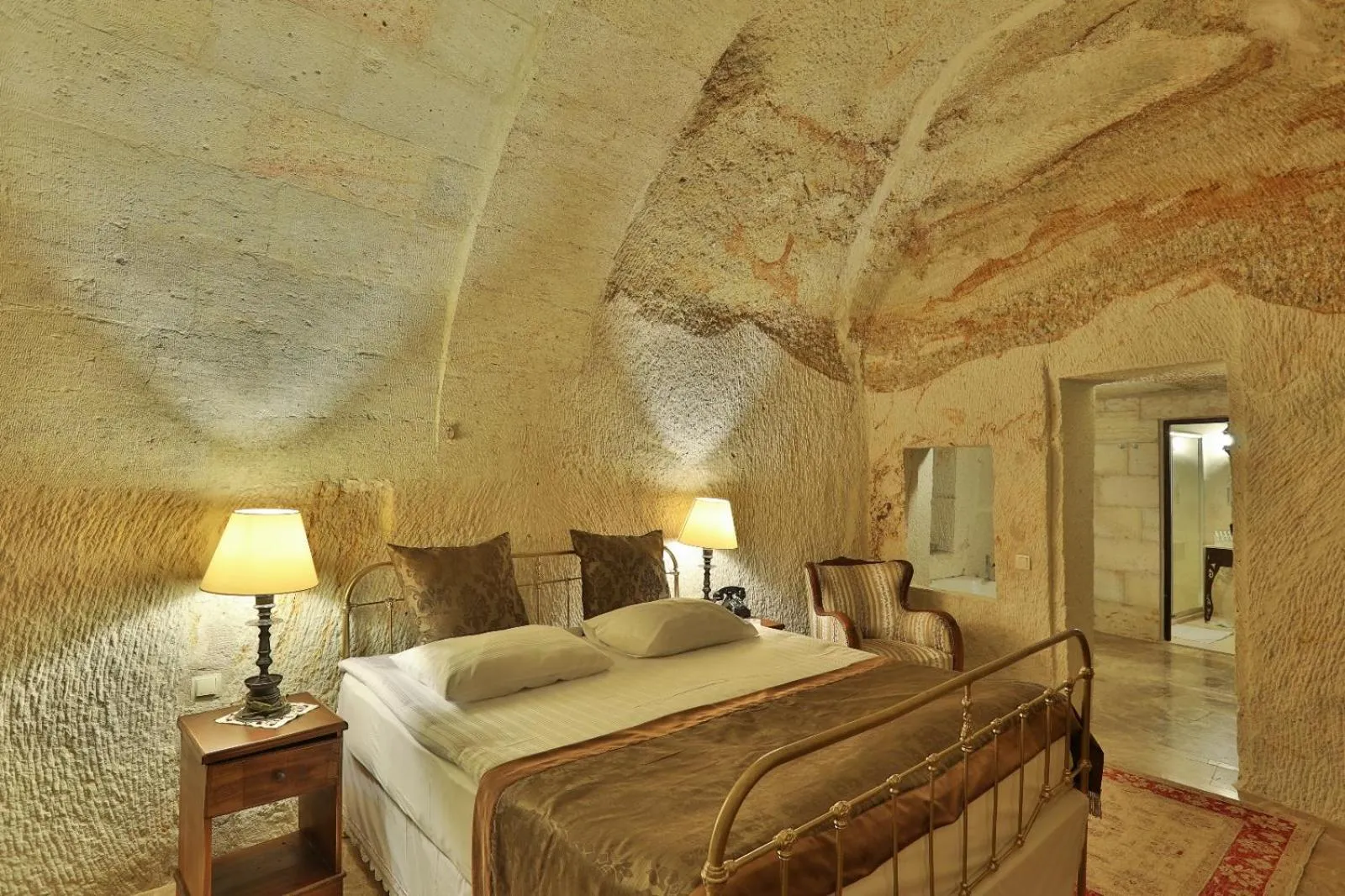 Bed in Yunak Evleri Cappadocia