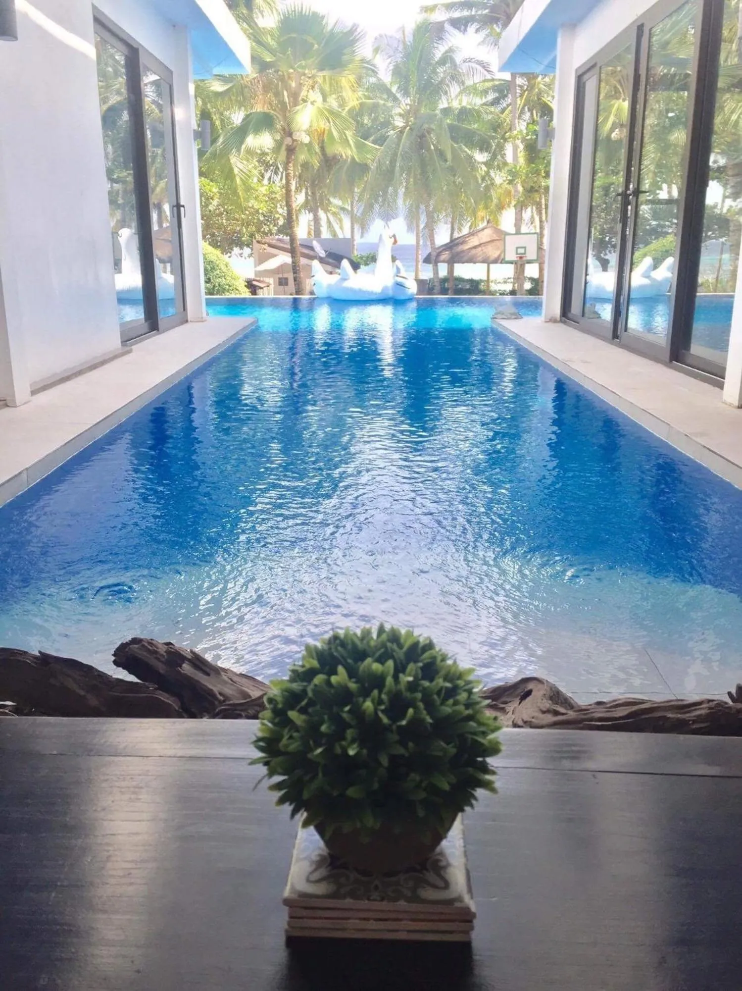 Pool view in The Whitehouse by the Sea