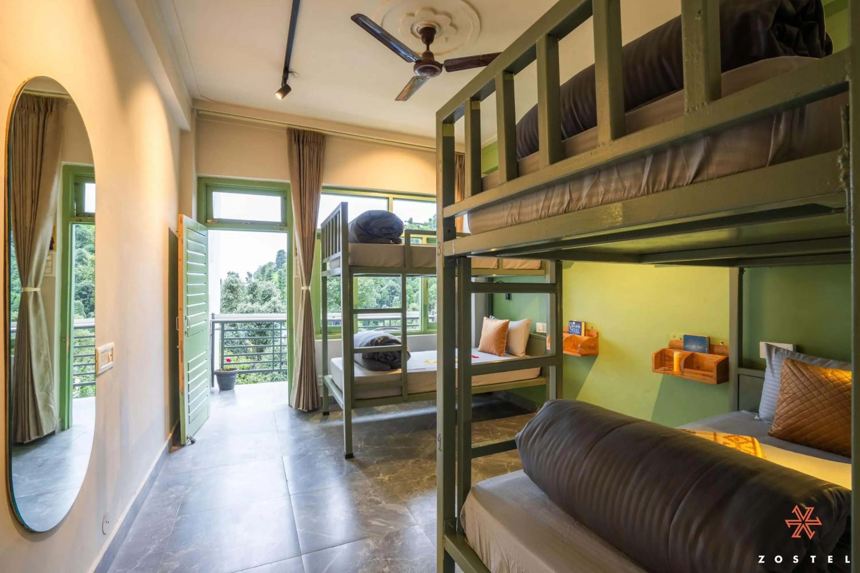 Bed in Zostel Dharamkot