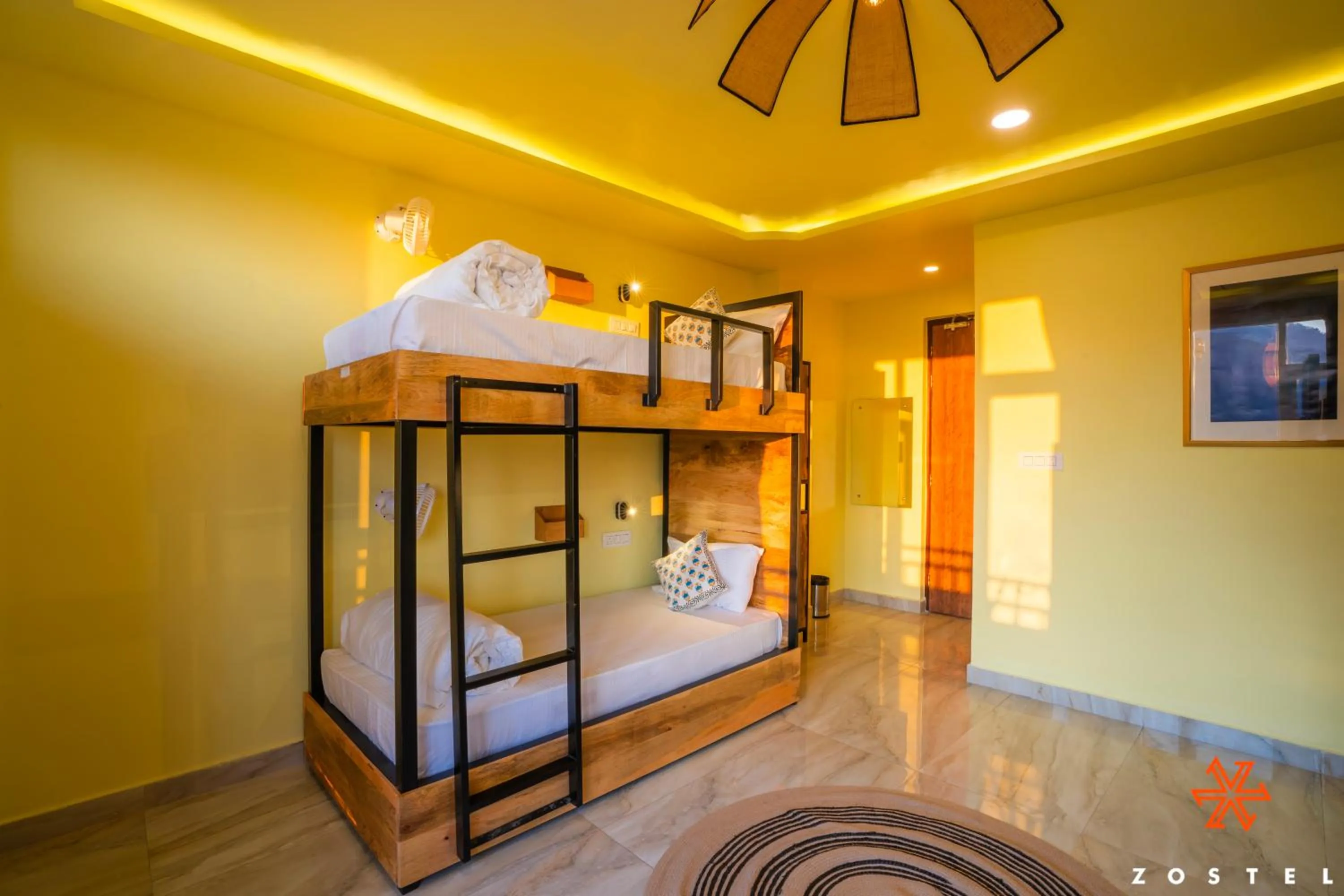 Bed in Zostel Dharamkot