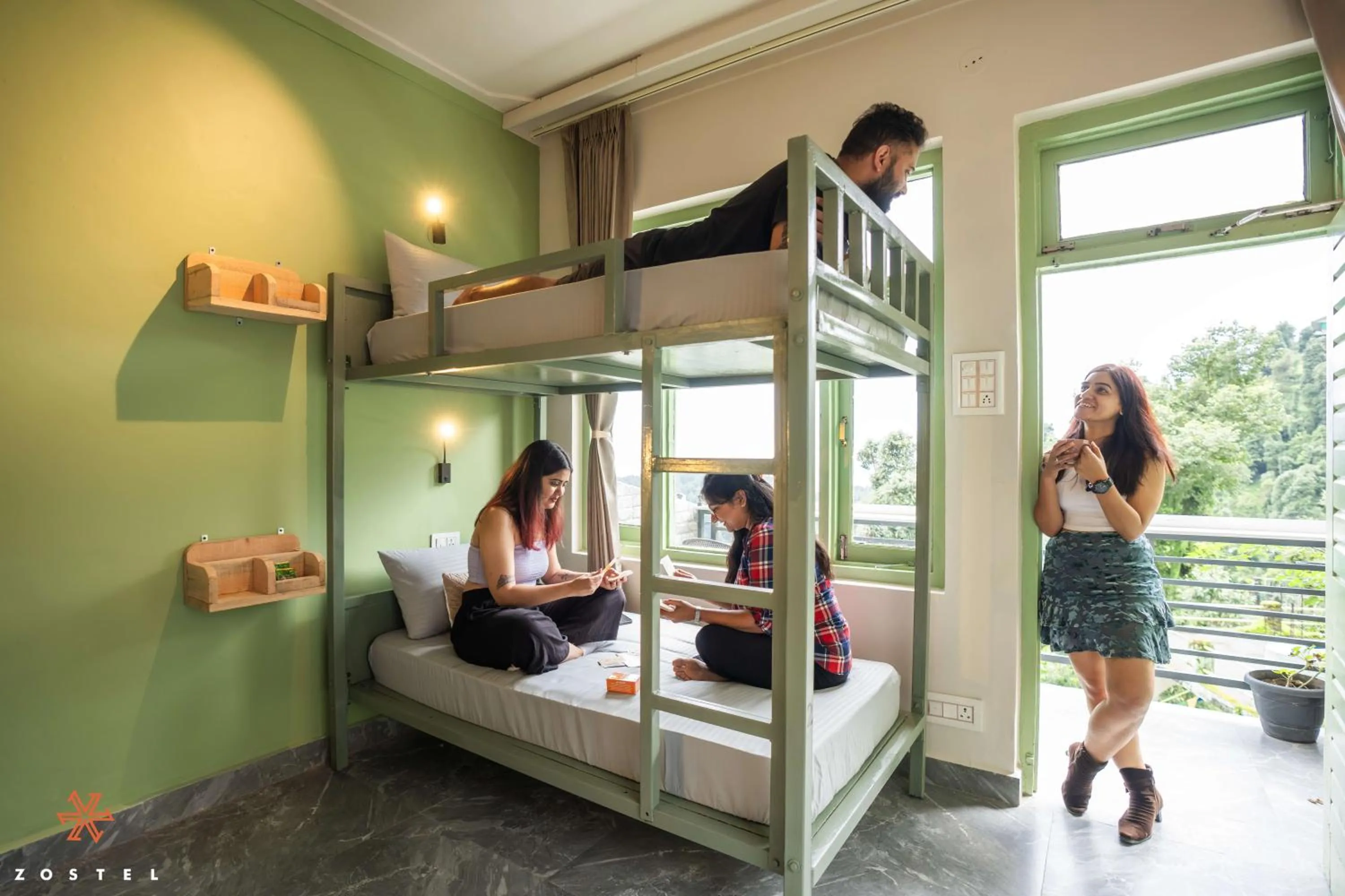 Bed in Zostel Dharamkot