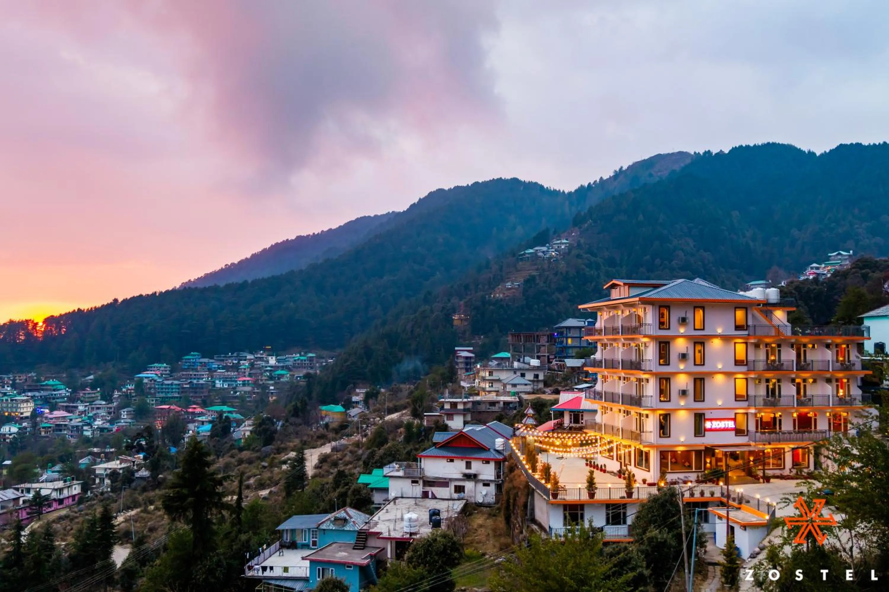 Mountain view in Zostel Dharamkot