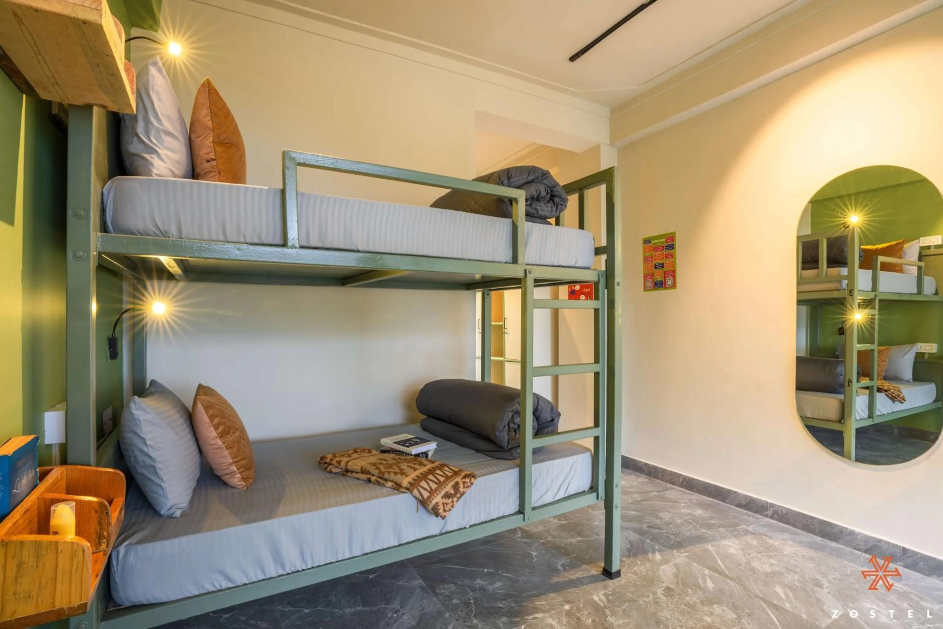 Bed in Zostel Dharamkot