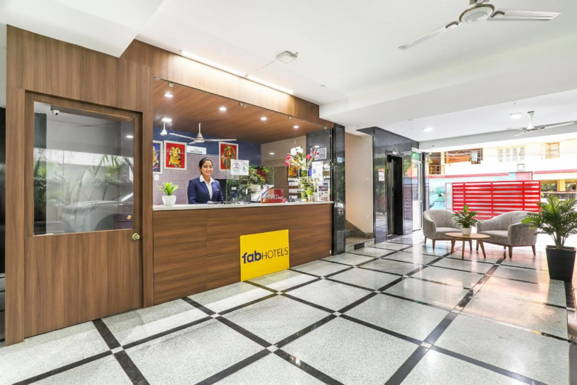 Lobby or reception in FabHotel RR Grand - Next to Trendset Mall
