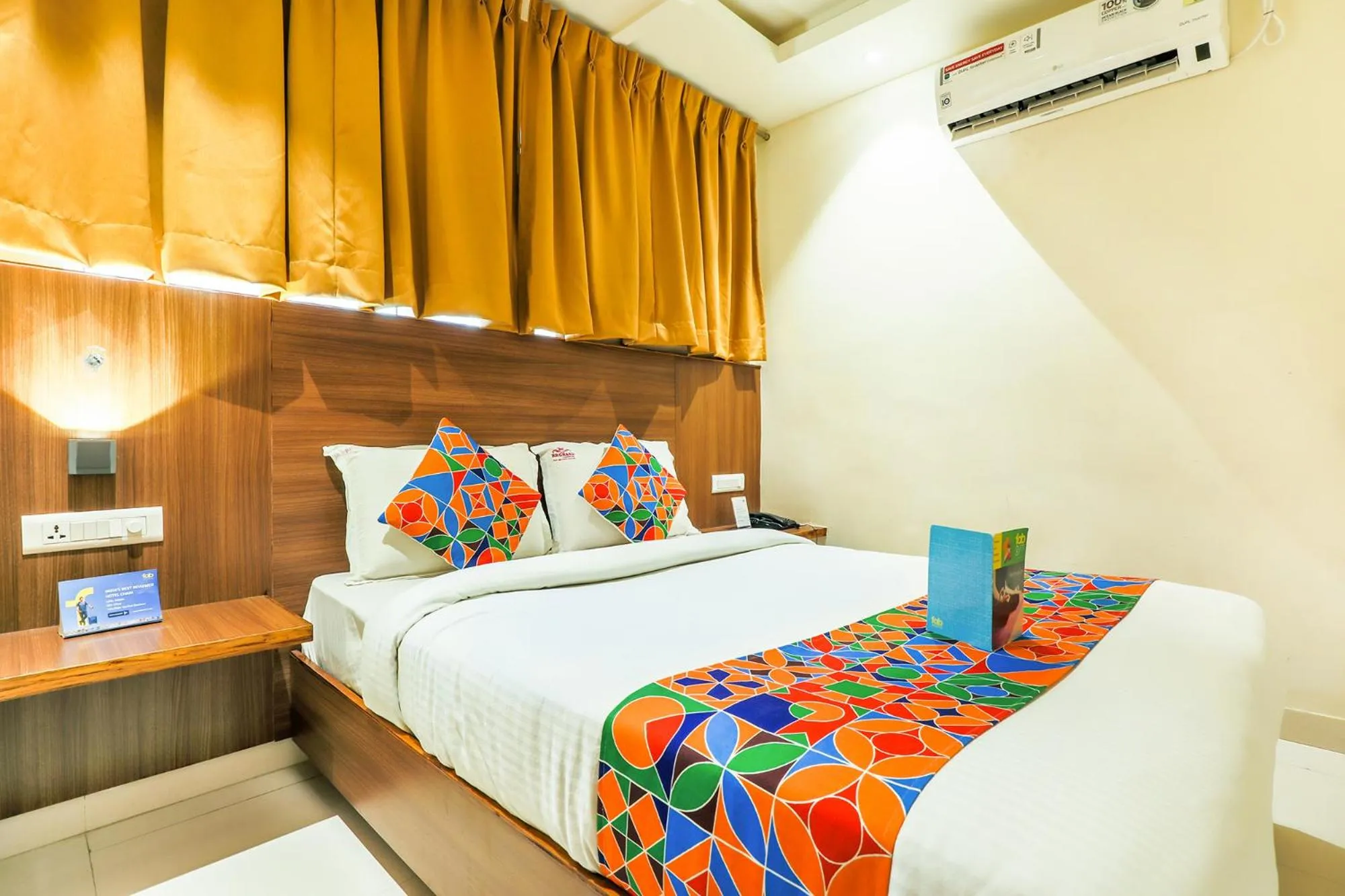 Bedroom, Bed in FabHotel RR Grand - Next to Trendset Mall