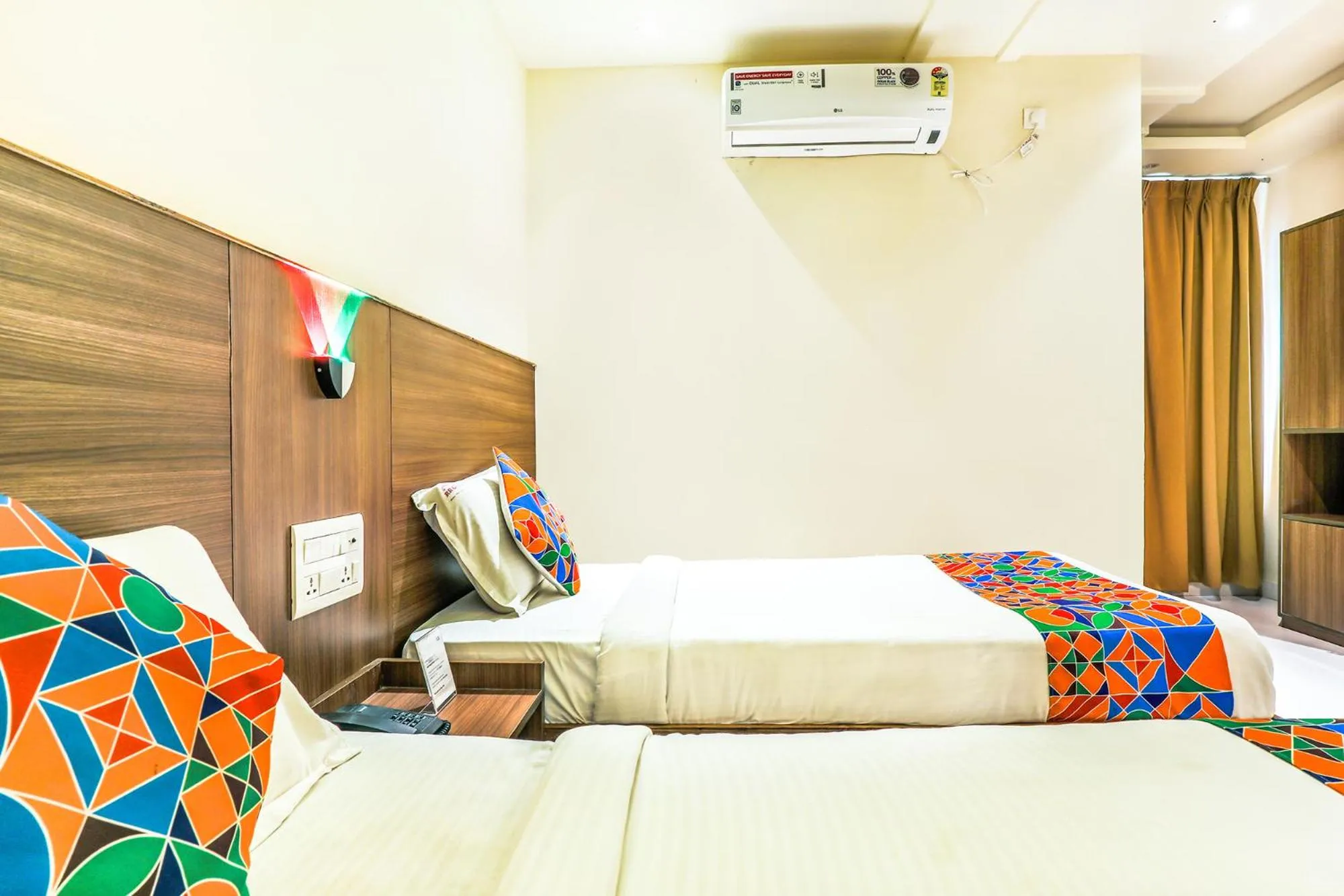 Bedroom, Bed in FabHotel RR Grand - Next to Trendset Mall