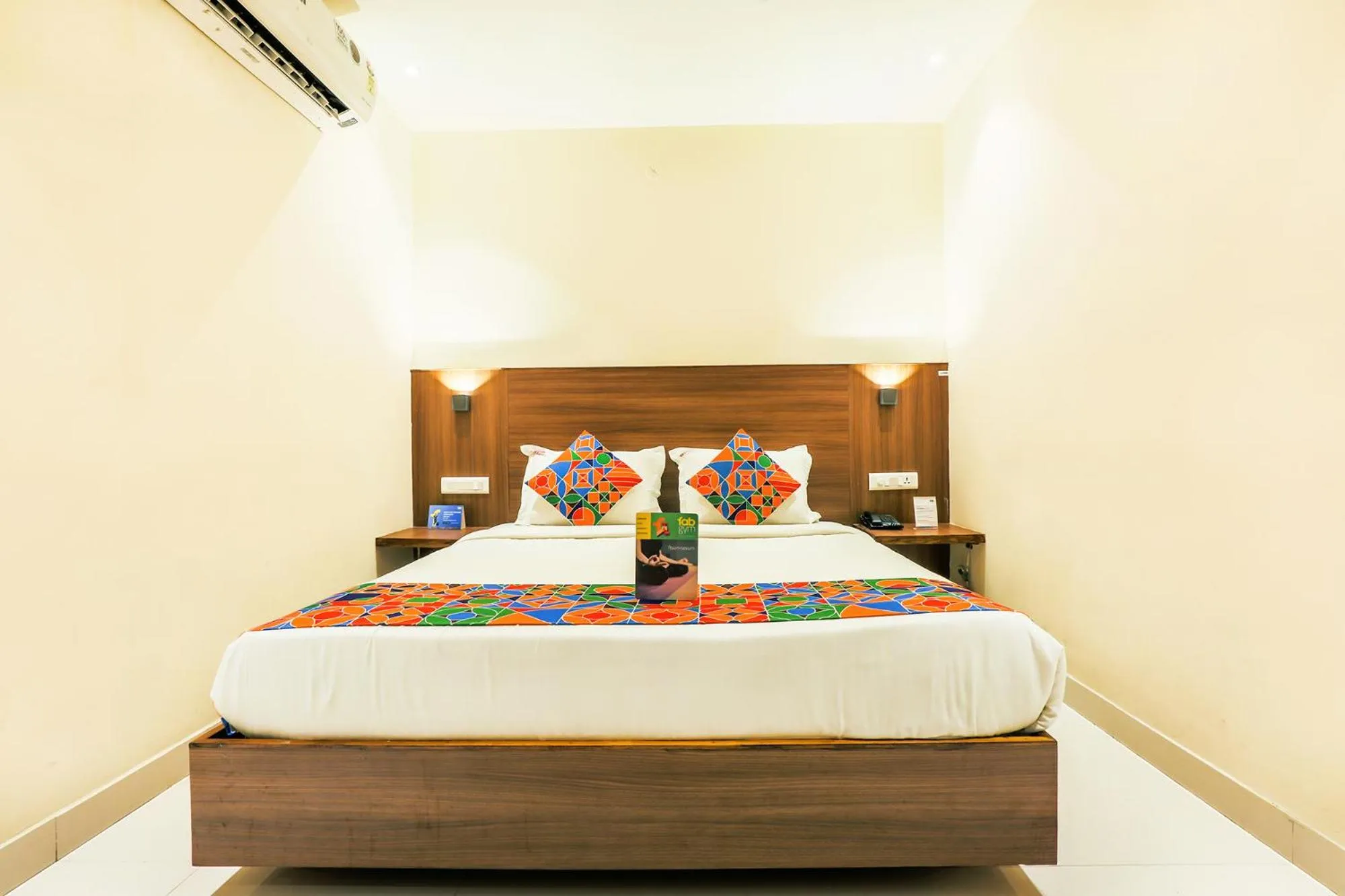 Bedroom, Bed in FabHotel RR Grand - Next to Trendset Mall