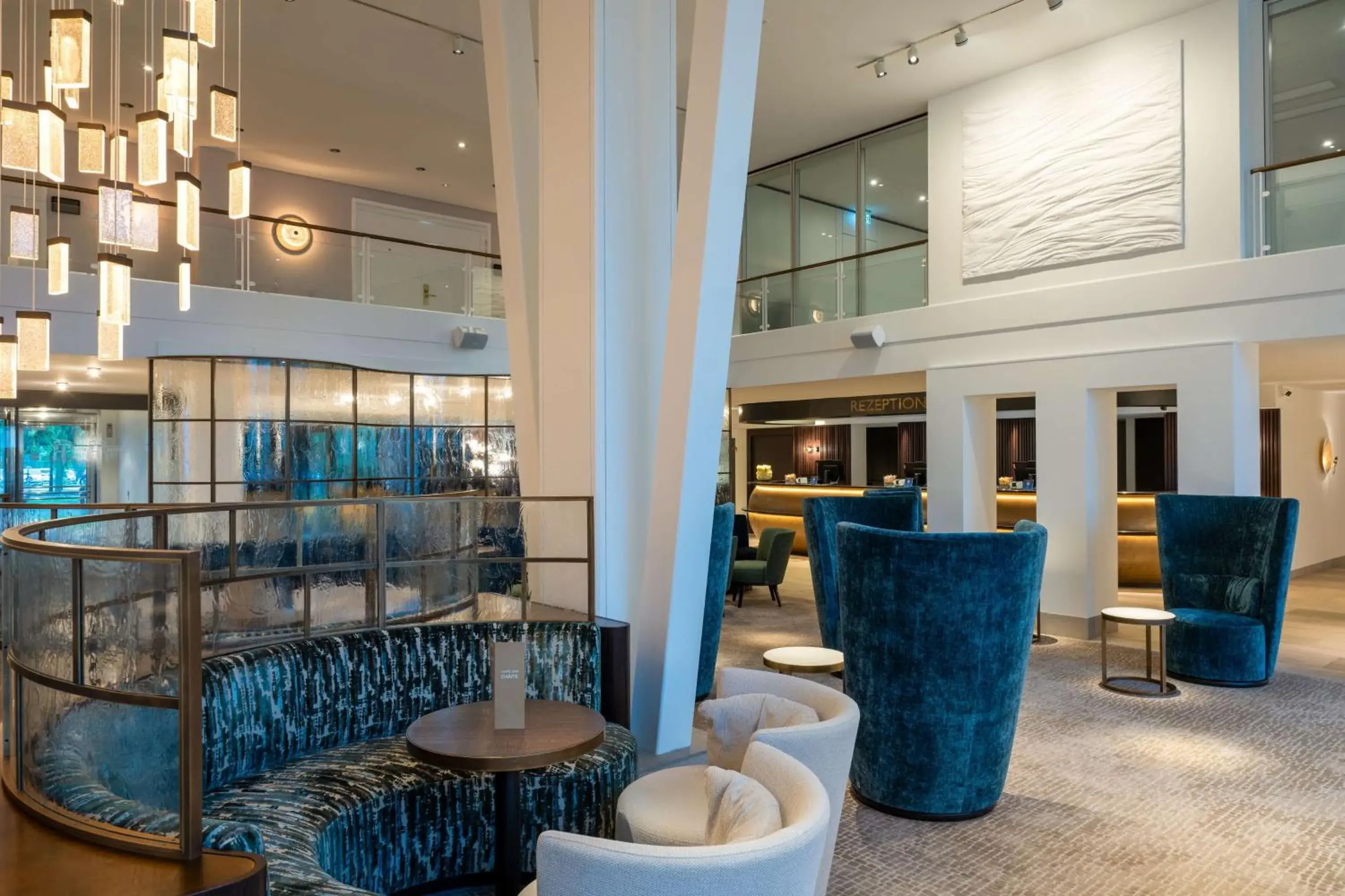 Lobby or reception in Radisson Blu Senator Hotel, Lübeck Lobby or reception in Radisson Blu Senator Hotel, Lübeck